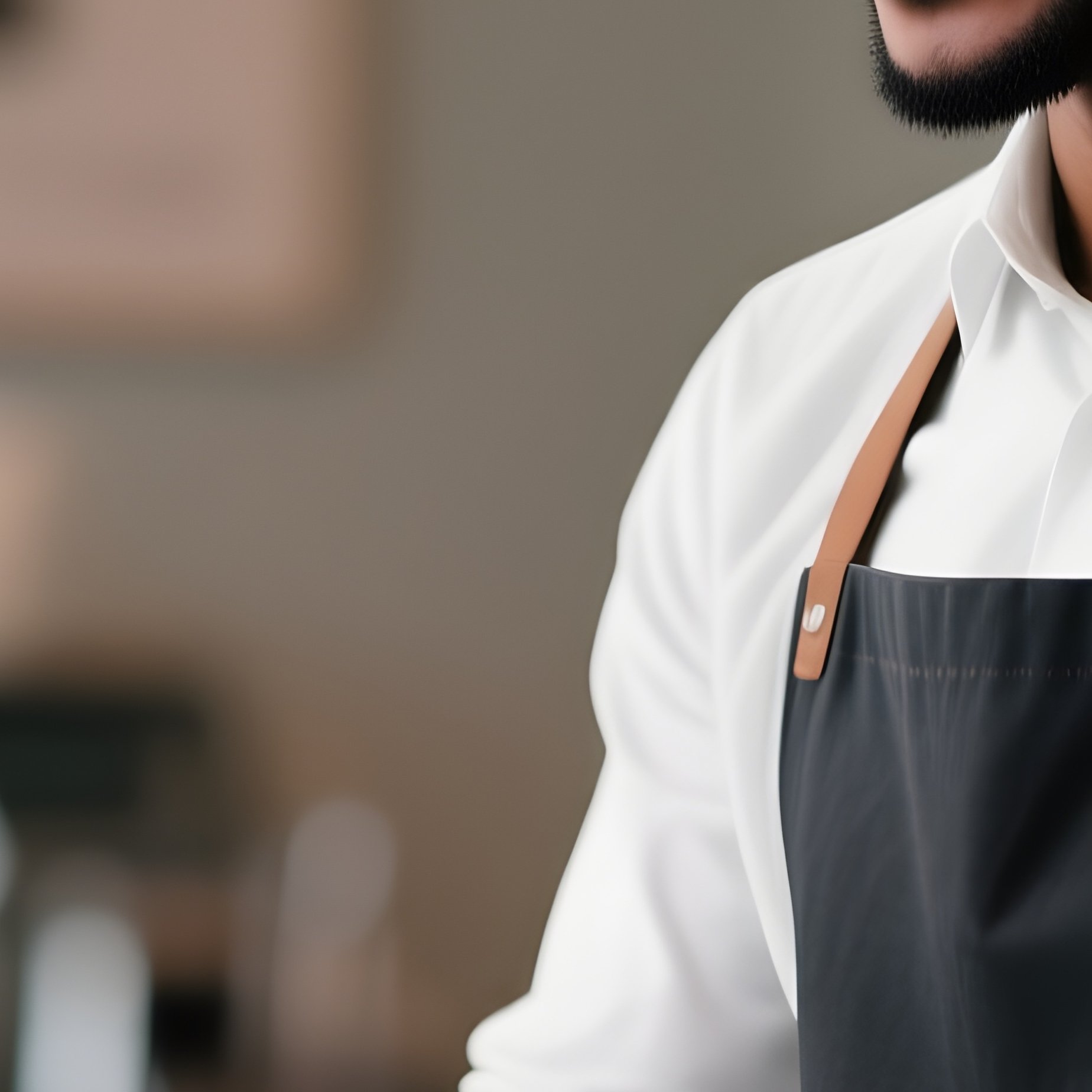 A Smiling Black Barista Serving Coffee At A Counter. - Full Resolution Quality Preview