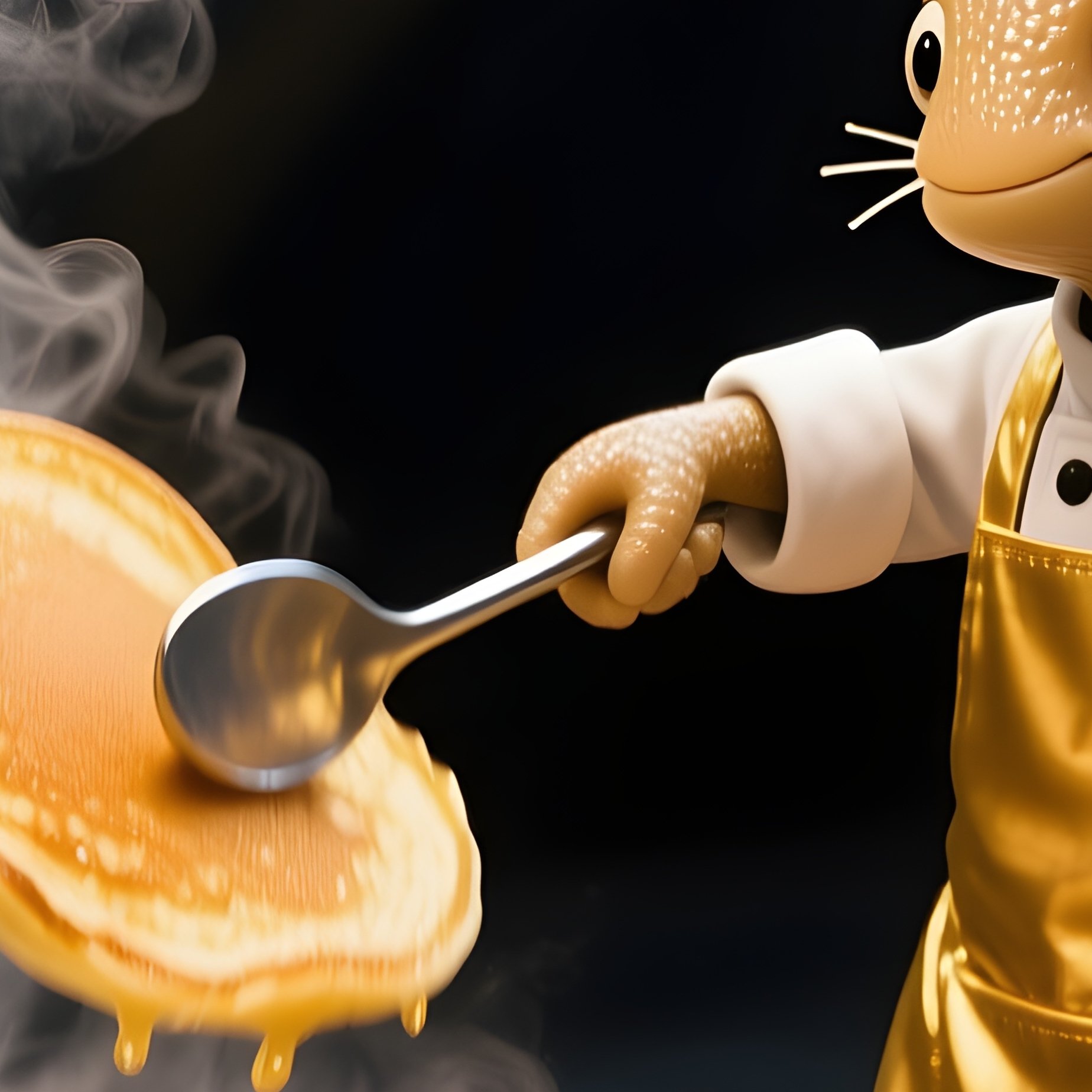 A Snail Chef Flipping Pancakes Science Fiction - Full Resolution Quality Preview