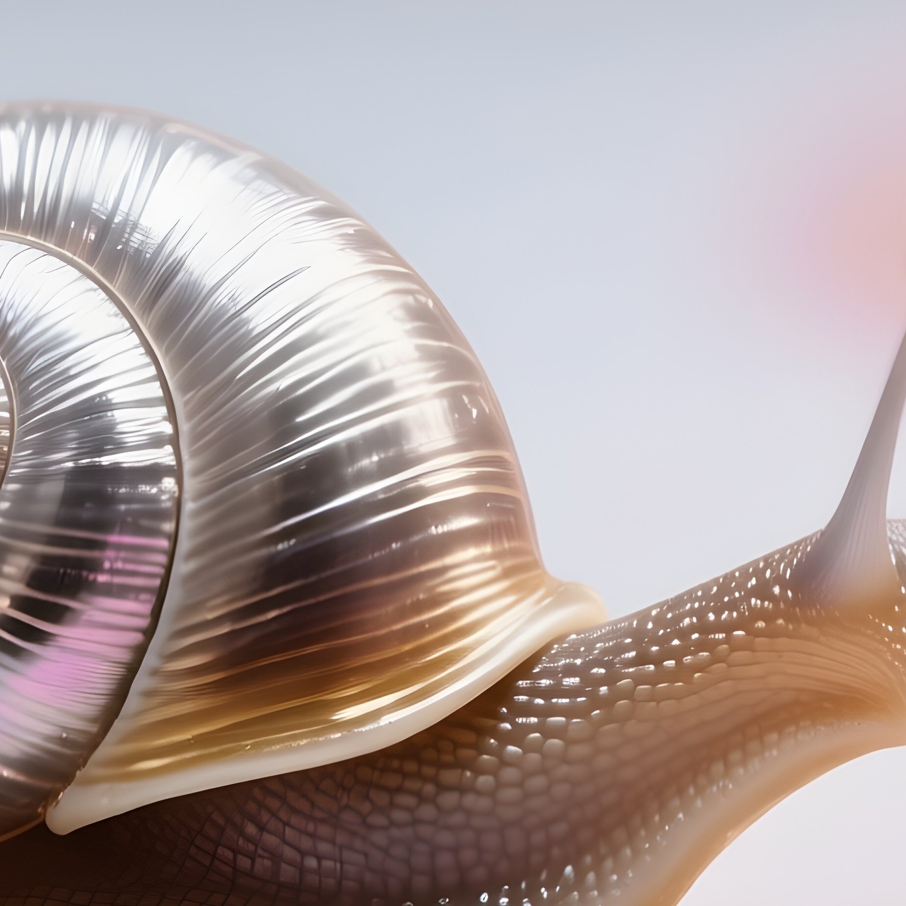 A Snail Leaving Glitter Trails Instead Of Slime Still Life - Full Resolution Quality Preview