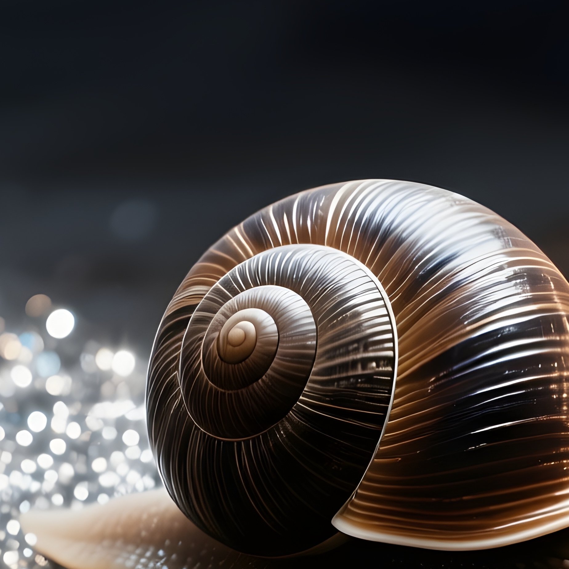 A Snail Leaving Glitter Trails Instead Of Slime Science Fiction - Full Resolution Quality Preview