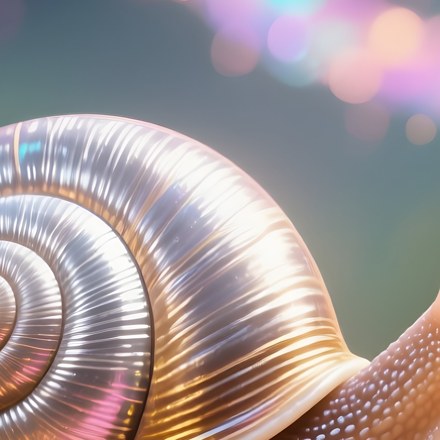A Snail Leaving Glitter Trails Instead Of Slime Digital Art - Full Resolution Quality Preview