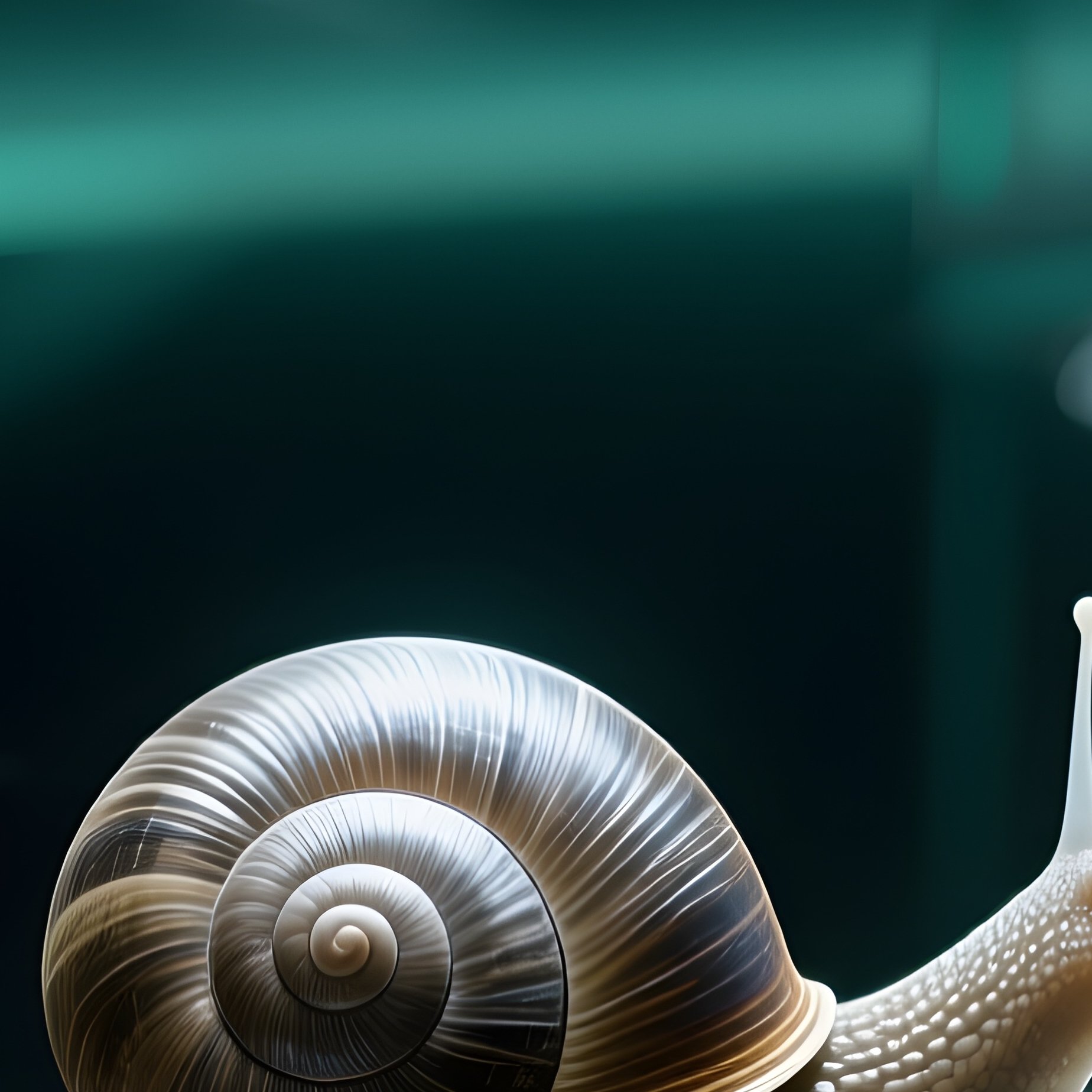 A Snail Sliding Along Glass Wall Leaving Silver Trail 2 - Full Resolution Quality Preview