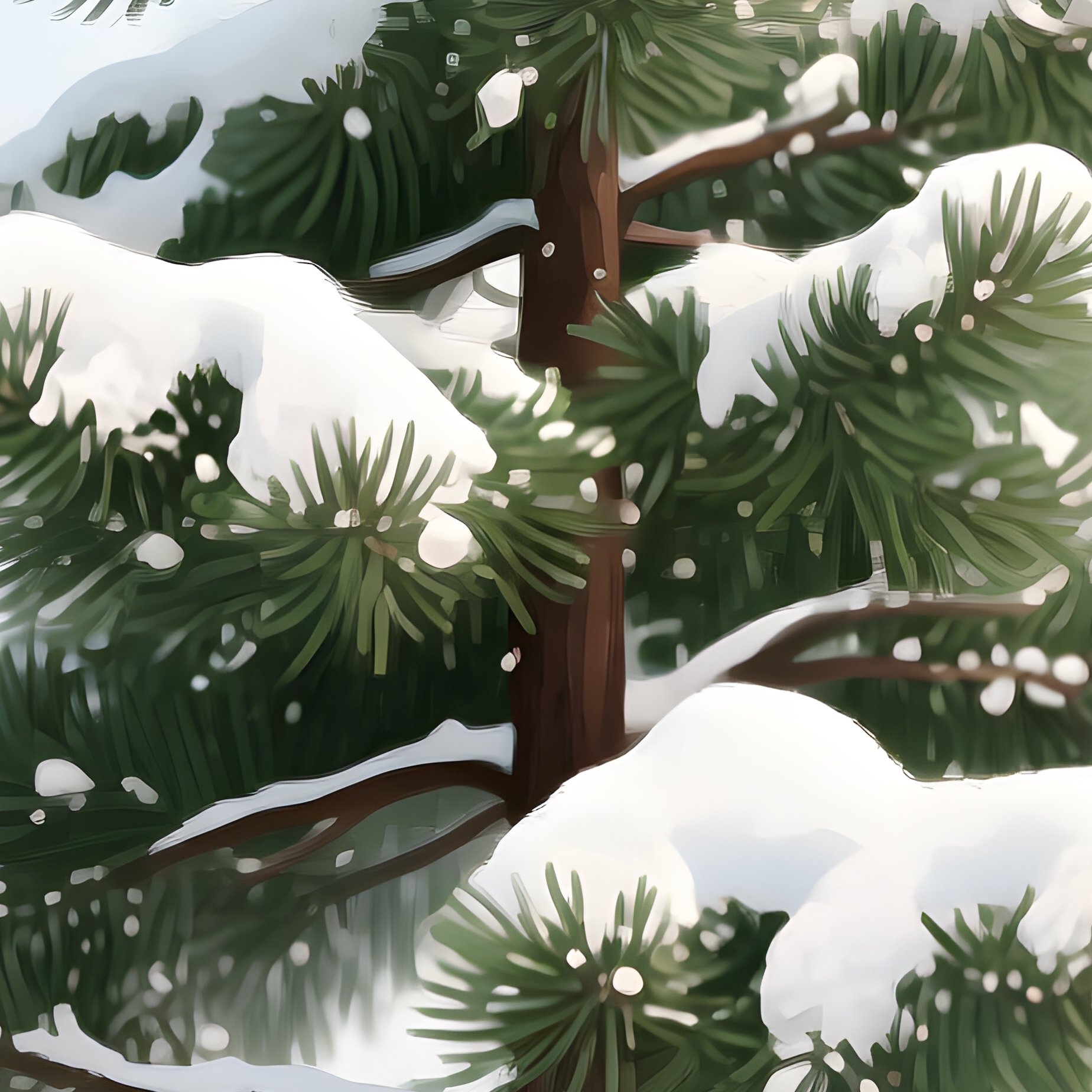 A Snow Covered Pine Tree Pine Tree - Full Resolution Quality Preview