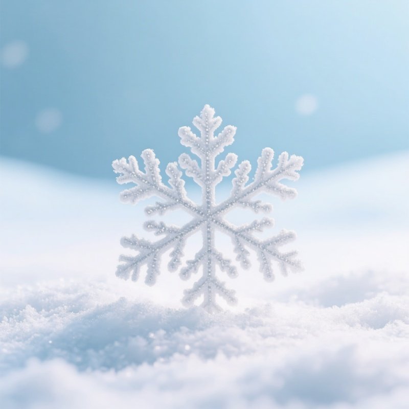 A Snowflake Decoration On A Snowy Surface Snowflake Winter