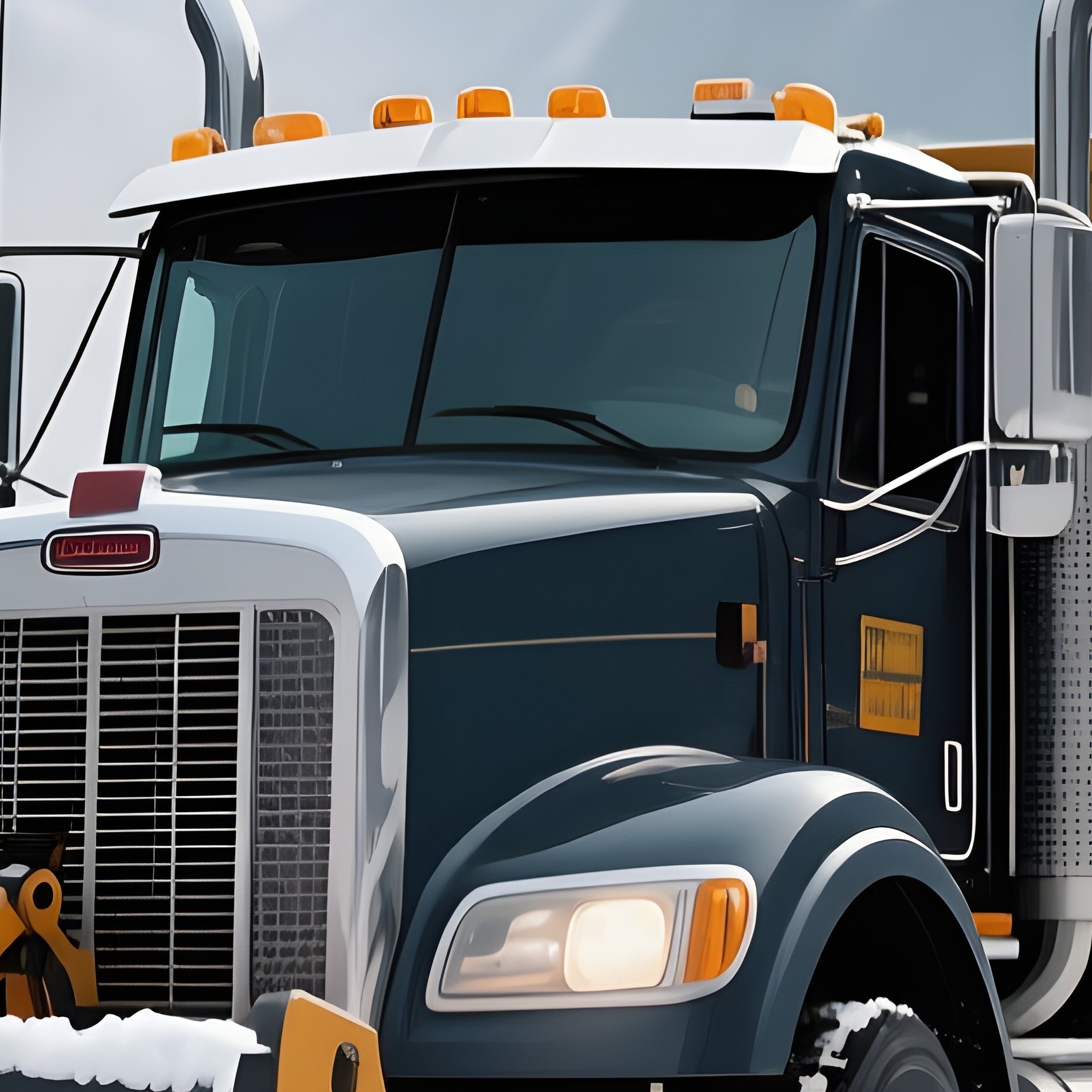 A Snowplow Truck Clearing A Snowy Mountain Pass - Full Resolution Quality Preview