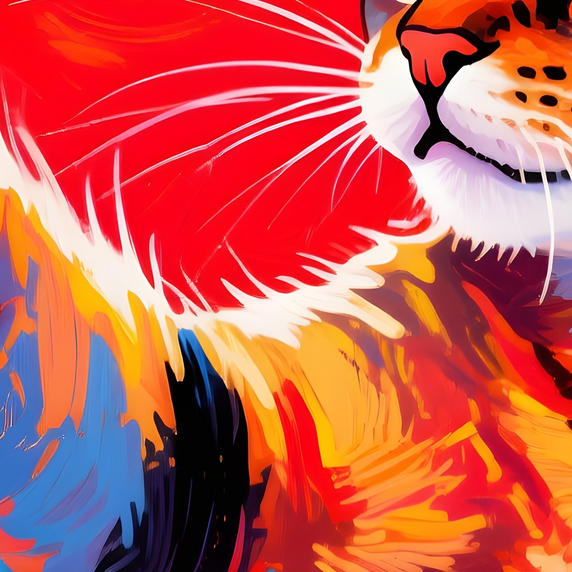 A Somali Cat Batting At Something With One Paw Abstract - Full Resolution Quality Preview