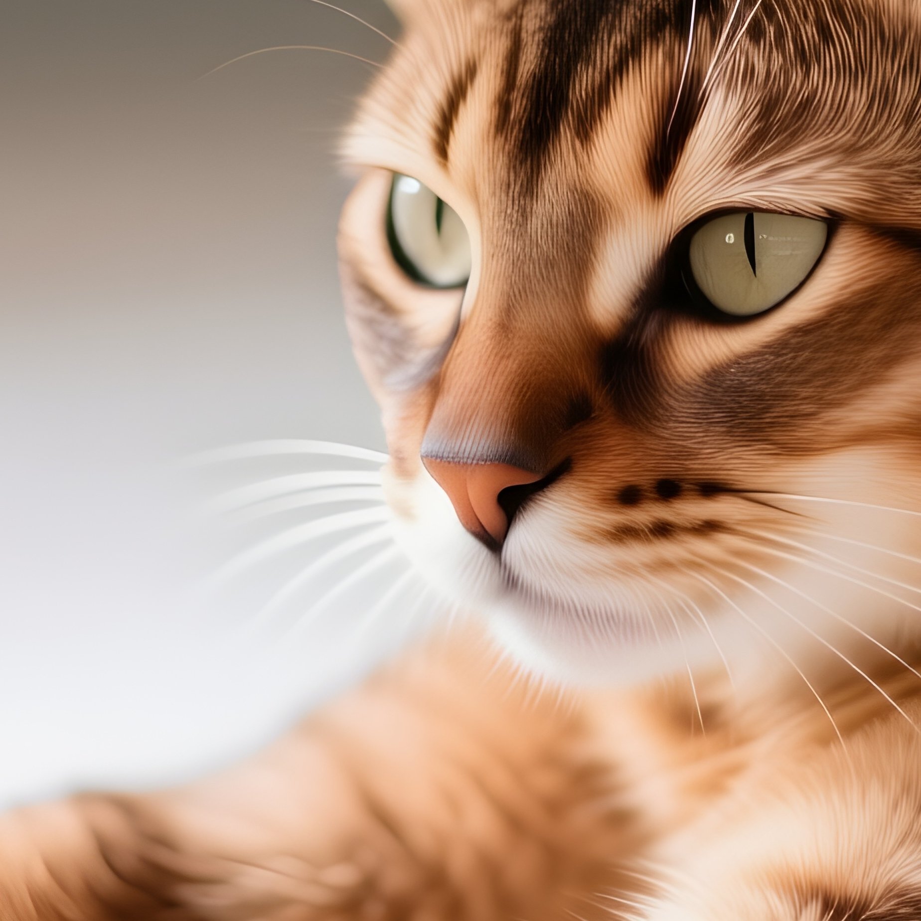 A Somali Cat Full Body Stretch With Front Legs Forward - Full Resolution Quality Preview