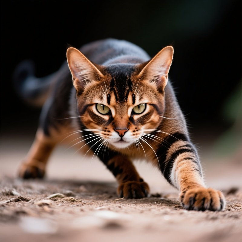 A Somali Cat Hunting Mode