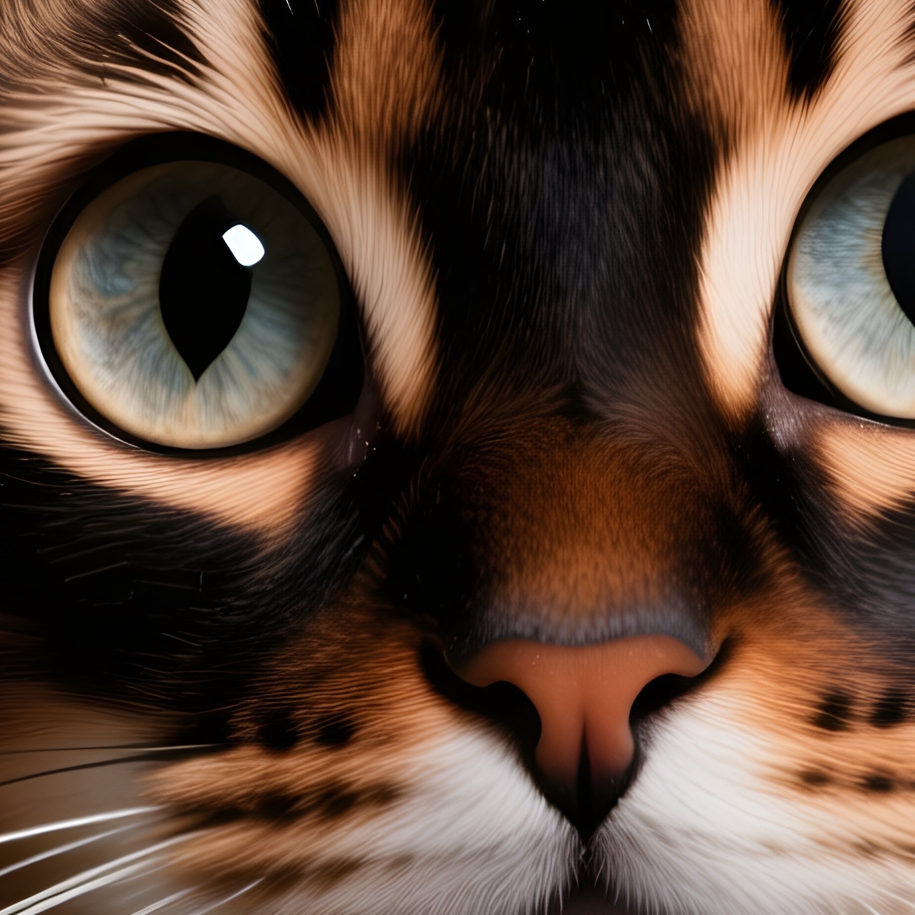 A Somali Cat In Science Fiction With Wide Open Eyes - Full Resolution Quality Preview