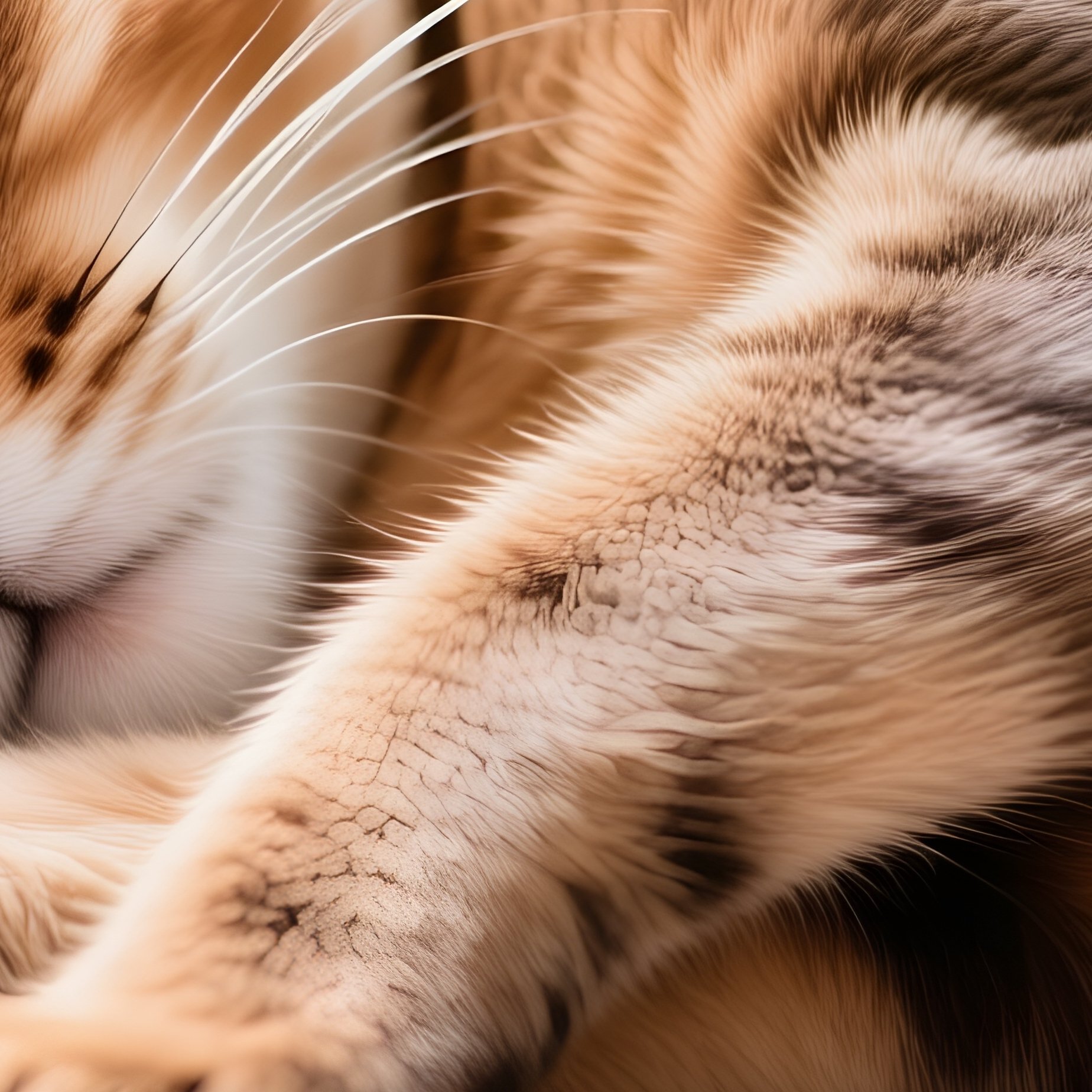 A Somali Cat Laying On Its Side With Paws Curved Image - Full Resolution Quality Preview