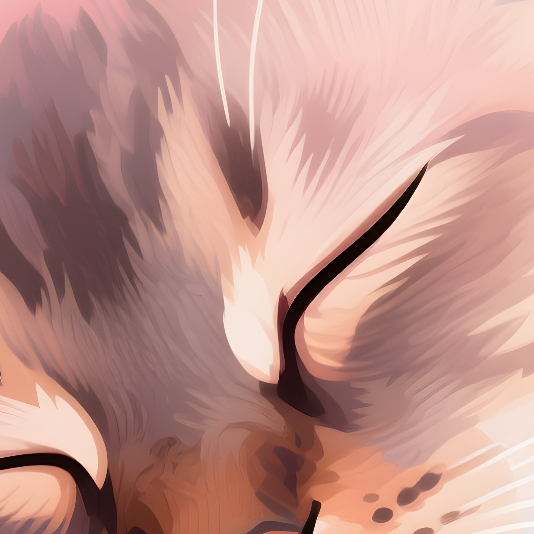 A Somali Cat Napping With One Eye Open Digital Art - Full Resolution Quality Preview