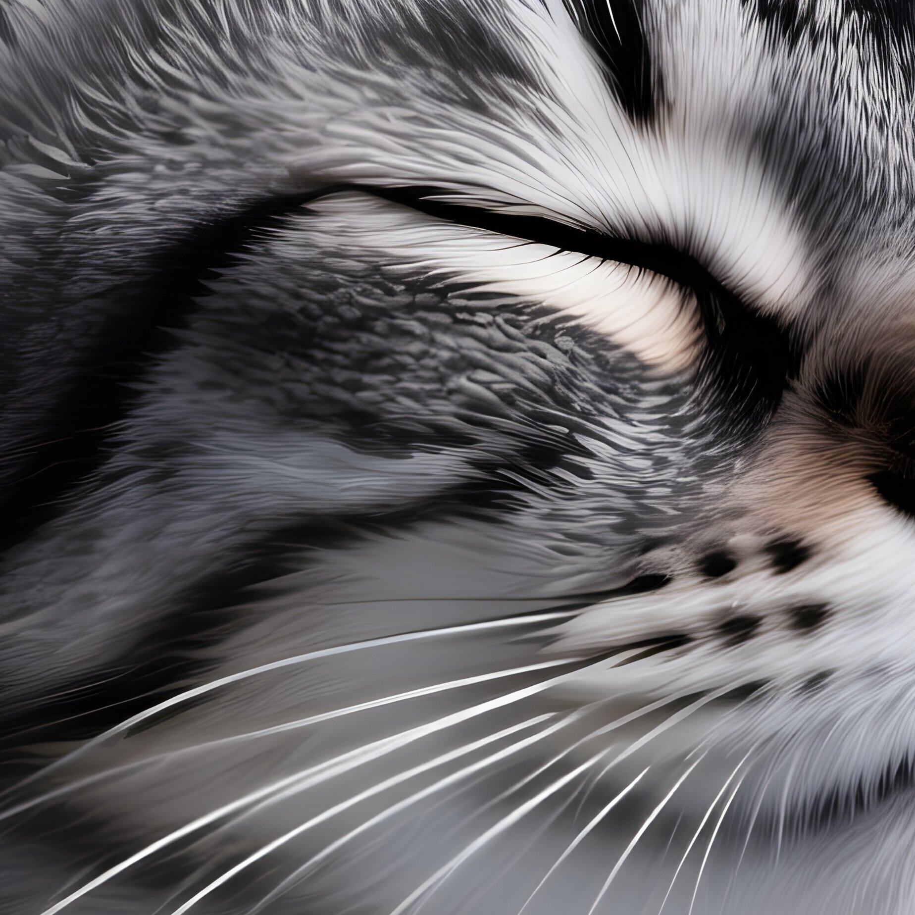 A Somali Cat Purring With Eyes Half Closed Science Fiction - Full Resolution Quality Preview