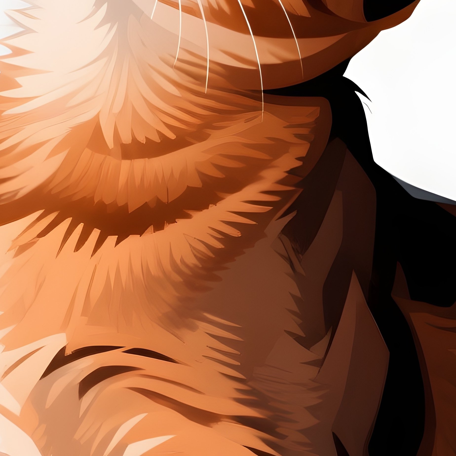 A Somali Cat Sitting And Tilting Head Artistic Representation - Full Resolution Quality Preview