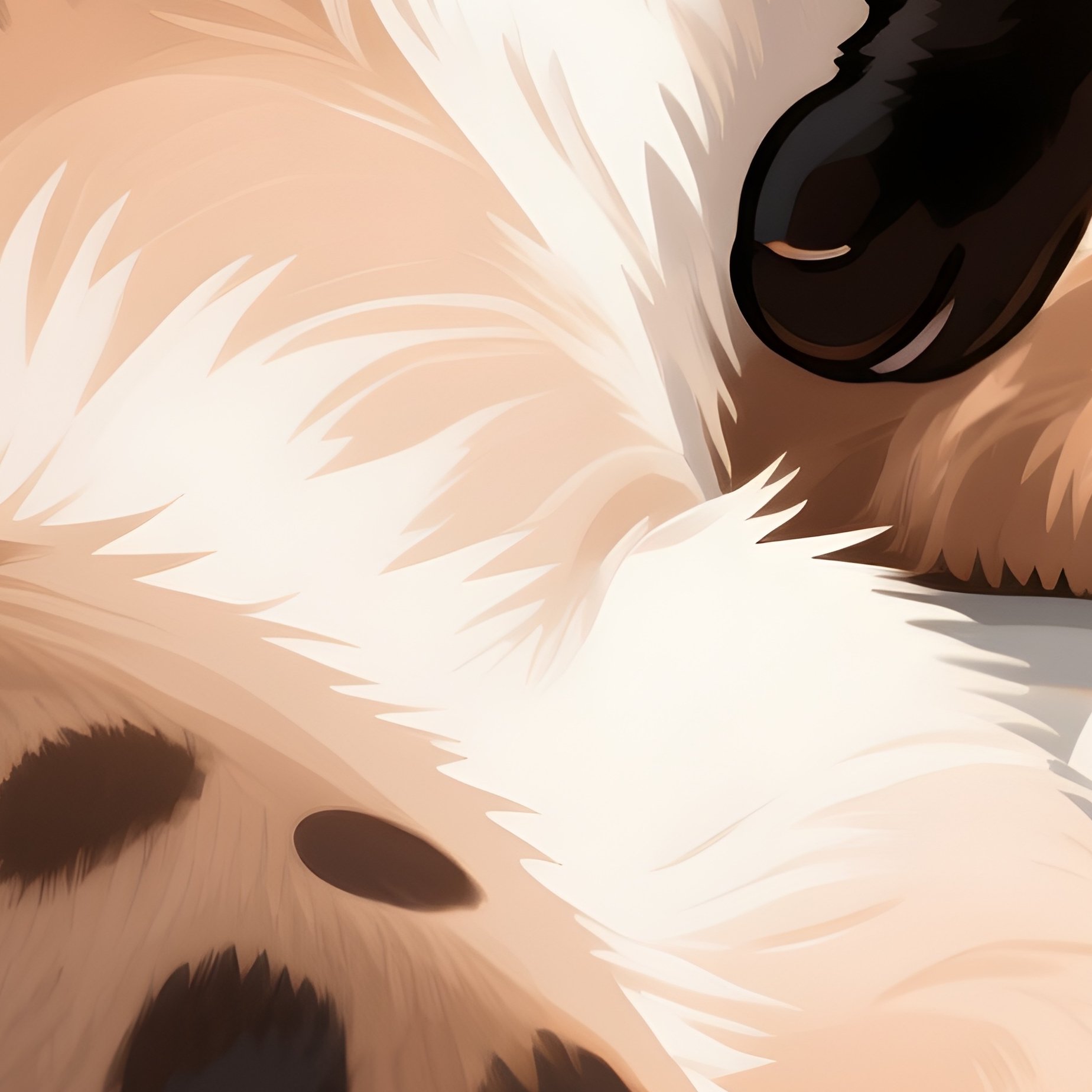 A Somali Cat Sleeping On Back Belly Exposed Art - Full Resolution Quality Preview