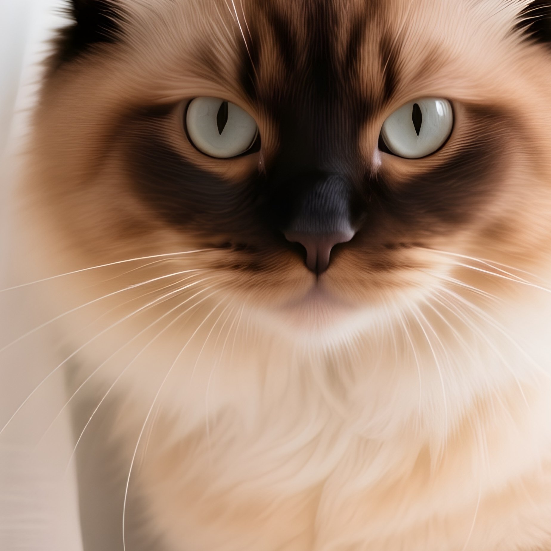 A Somali Cat Sneaking Between Curtains - Full Resolution Quality Preview