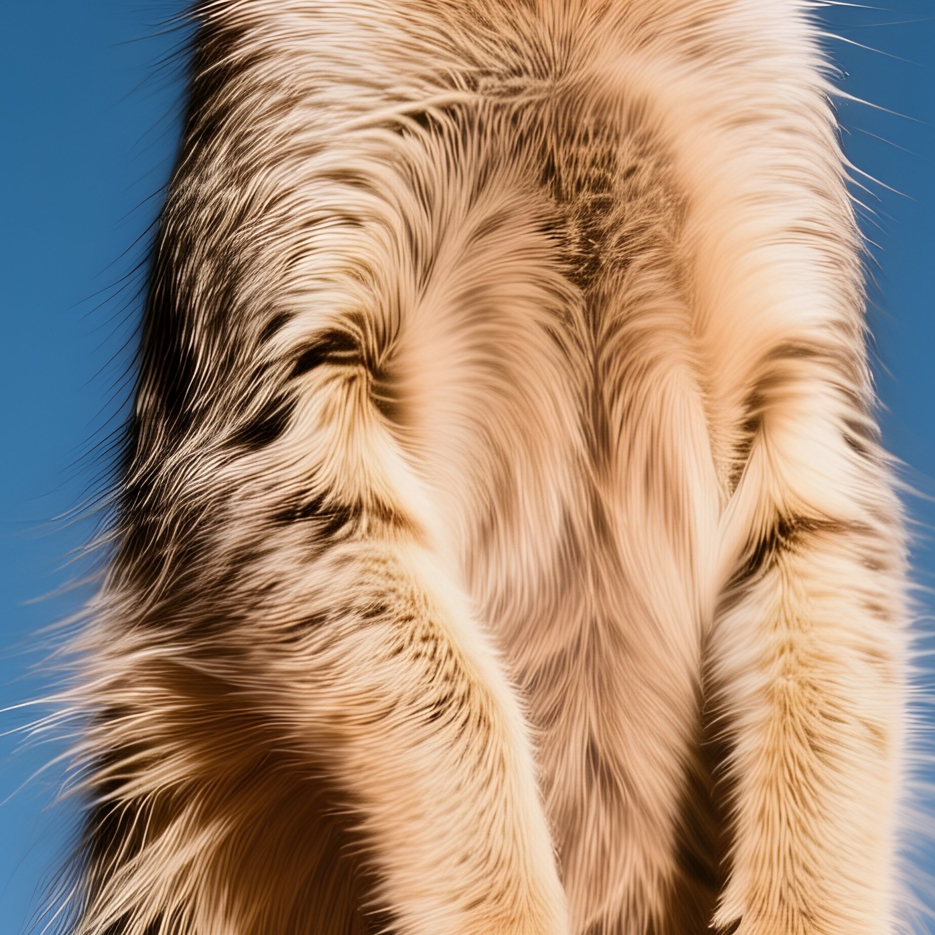 A Somali Cat Standing On Hind Legs Like A Meerkat Illustration - Full Resolution Quality Preview
