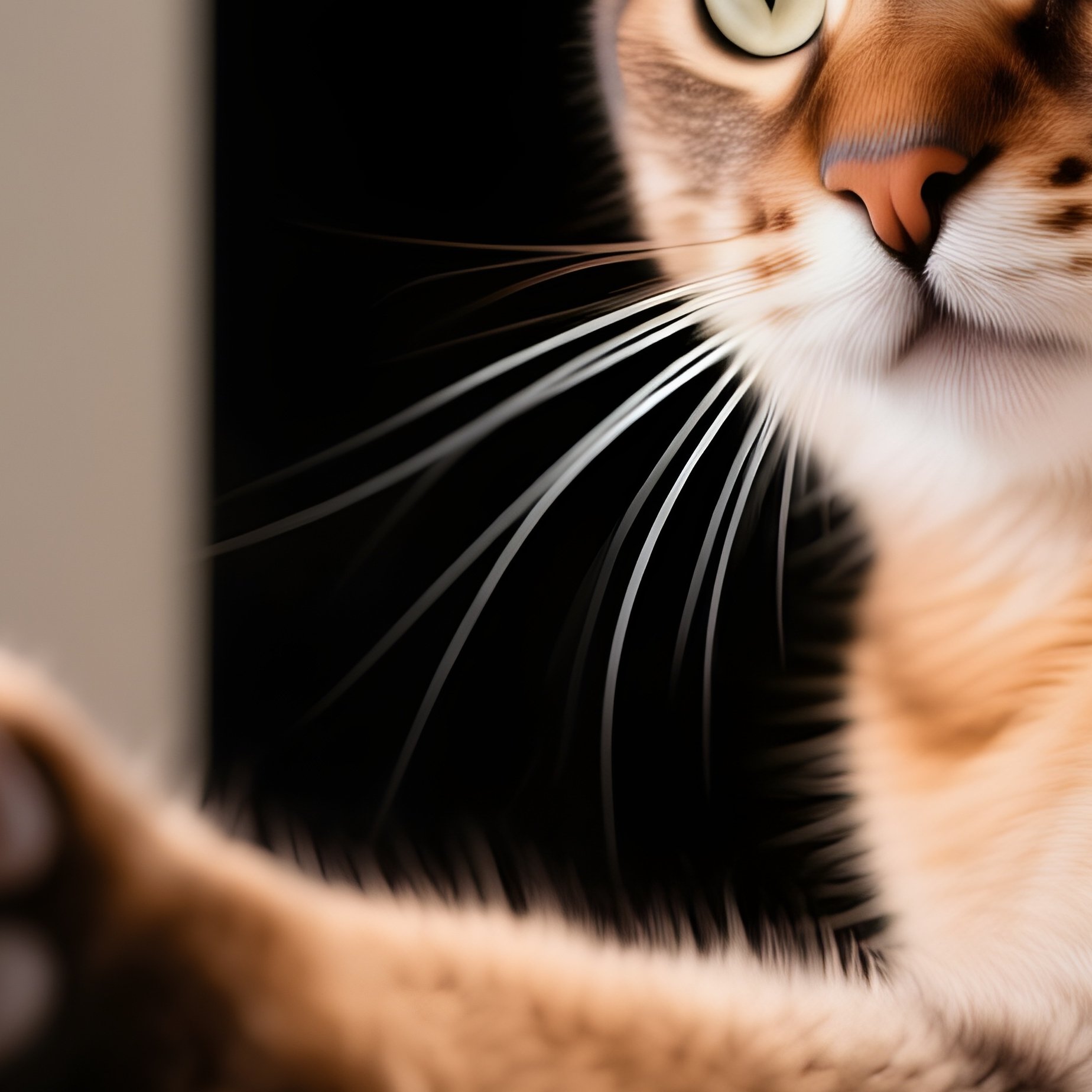 A Somali Paw Reaching Out From Under A Door - Full Resolution Quality Preview