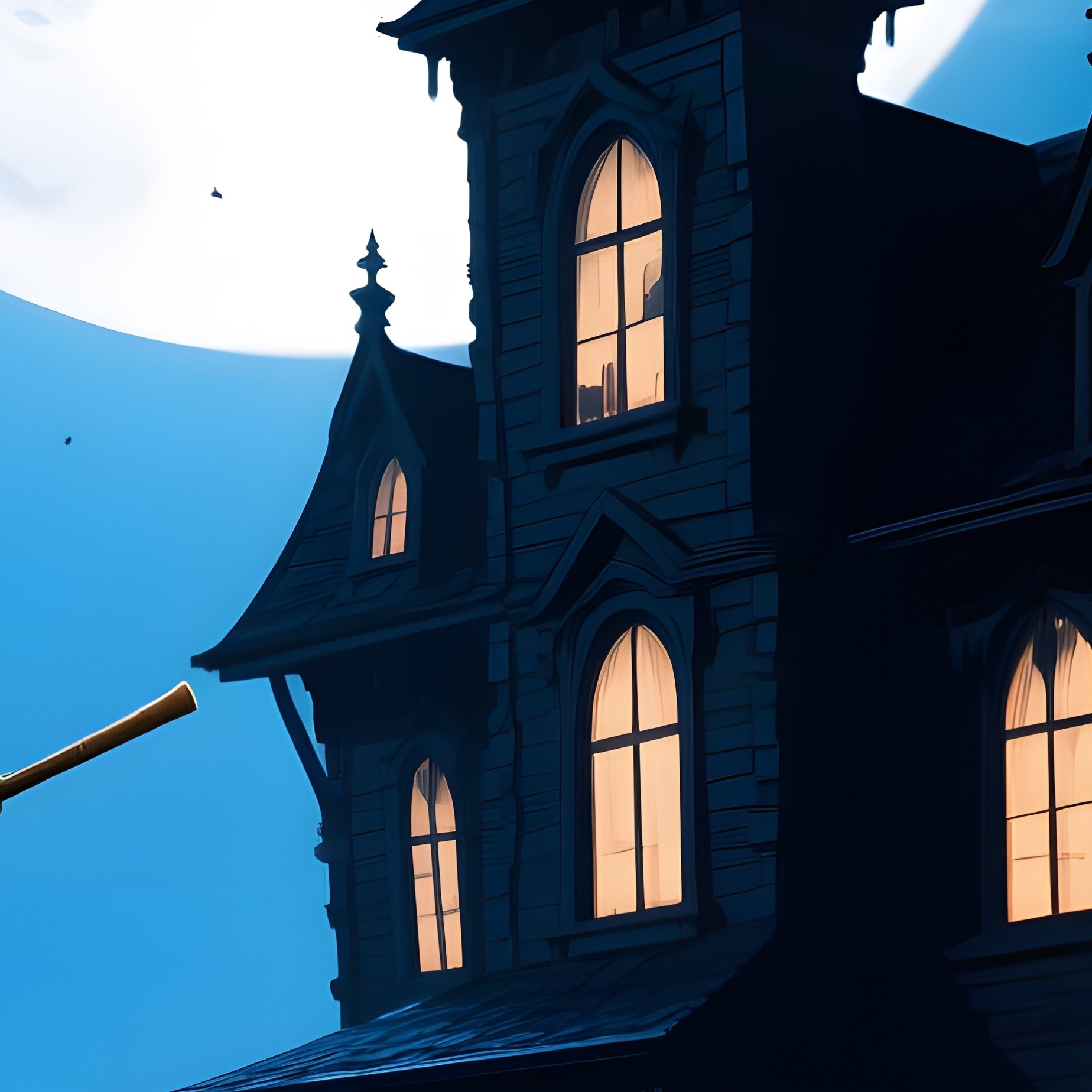 A Spooky Halloween Scene Featuring A Haunted House Halloween - Full Resolution Quality Preview