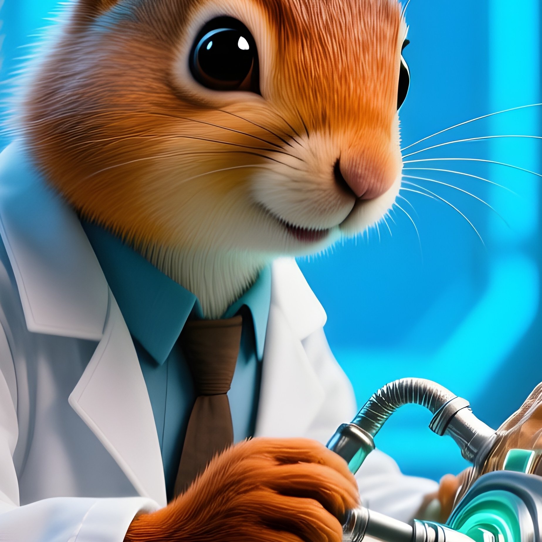 A Squirrel Inventing A Teleportation Nut - Full Resolution Quality Preview