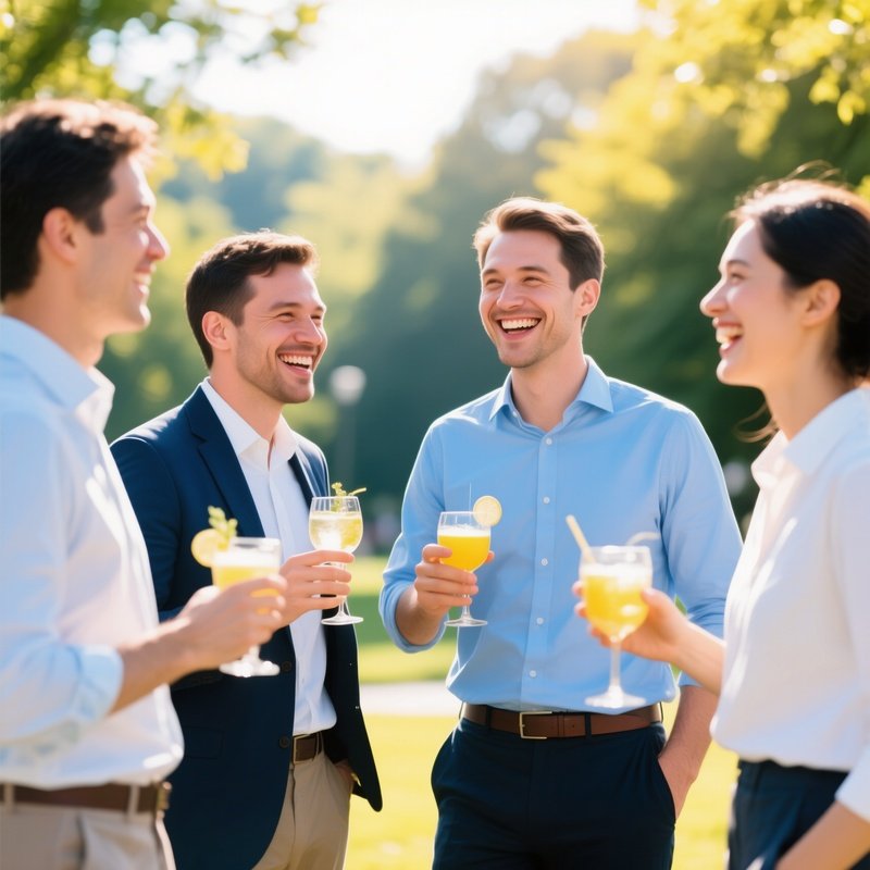 A Startup Founders Celebrating Success On A Sunny Day