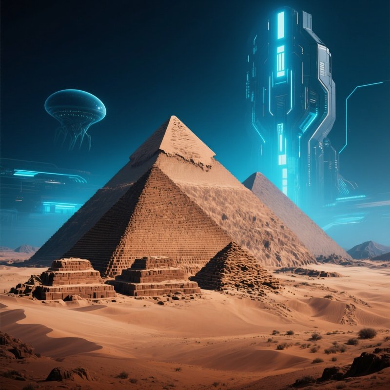 A Step Pyramid Of Saqqara In Still Desert Silence