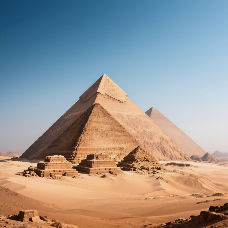 A Step Pyramid Of Saqqara In The Desert