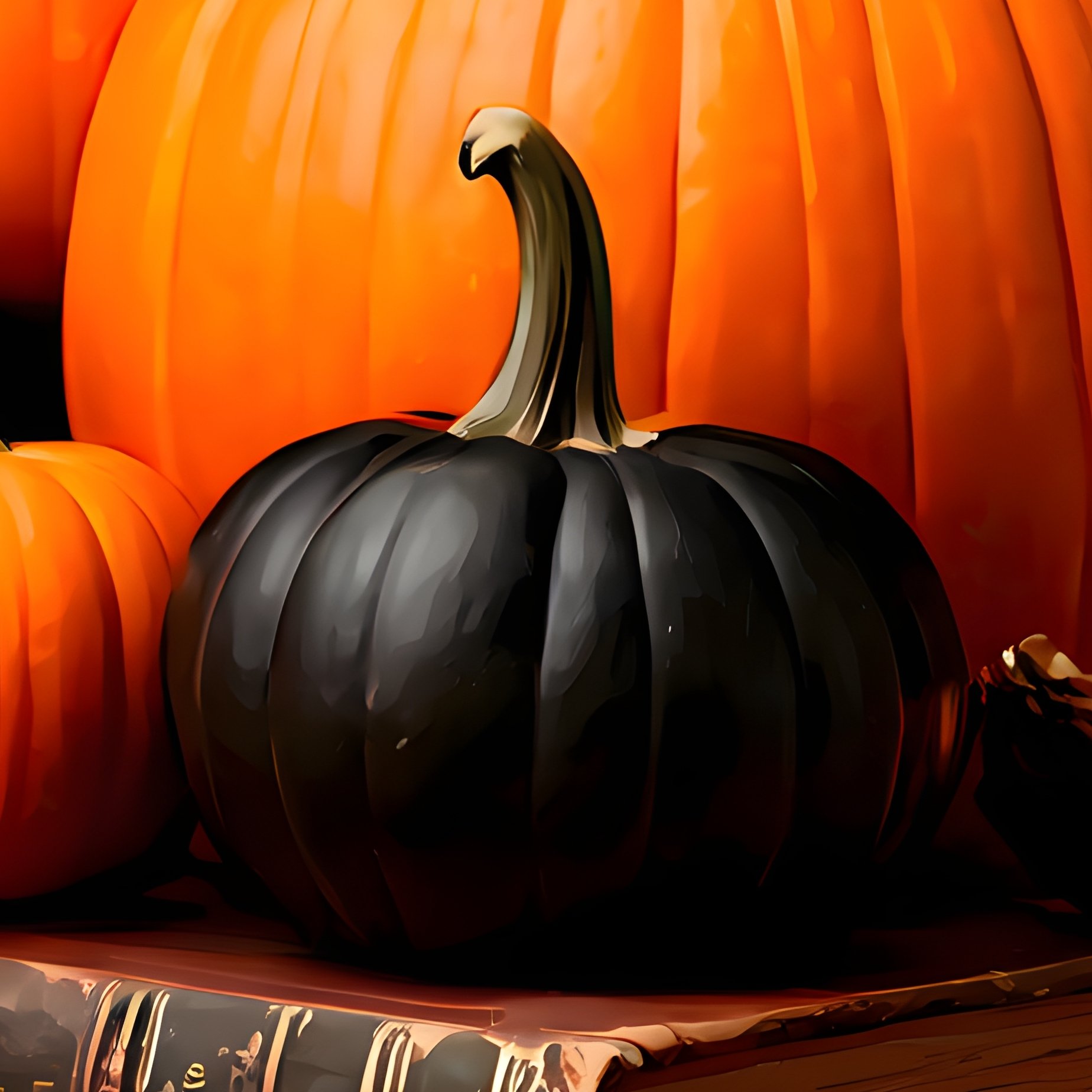 A Still Life Arrangement Featuring Pumpkins And Autumnal - Full Resolution Quality Preview