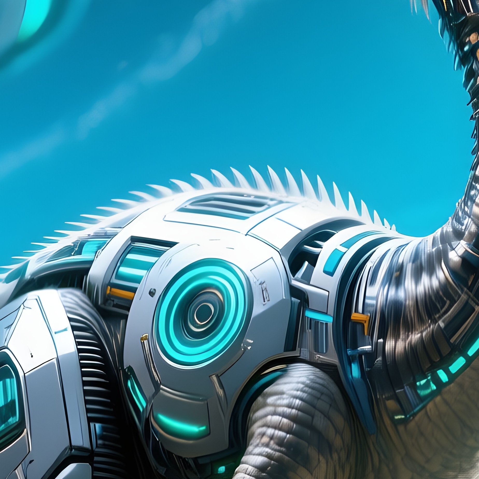 A Struthiomimus In A Science Fiction Setting - Full Resolution Quality Preview