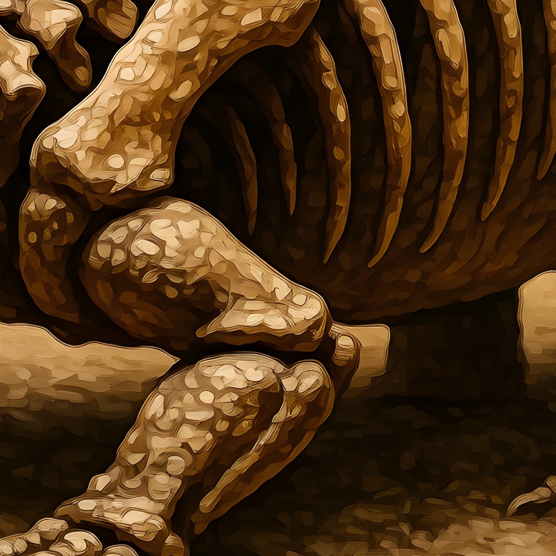 A Study Of Massospondylus Dinosaur Fossil - Full Resolution Quality Preview