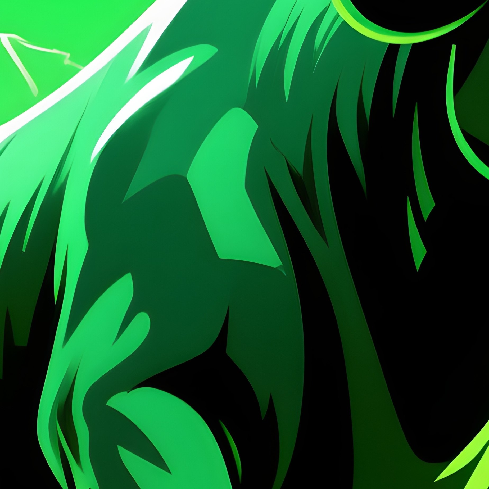 A Stylized Digital Bull Bursting Through An Upward Green Arrow - Full Resolution Quality Preview