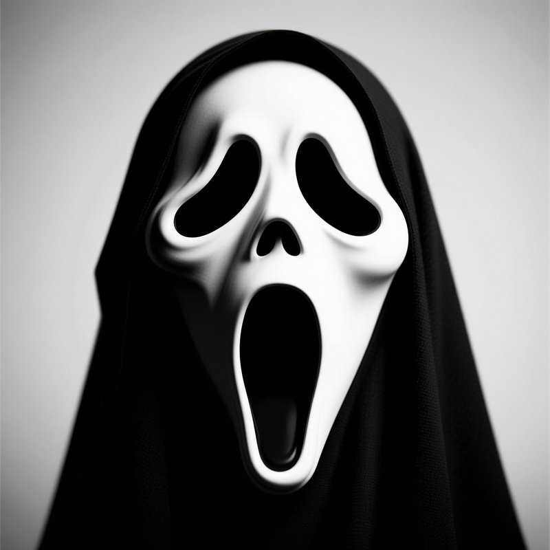 A Stylized Ghost Face Mask Ghost Mask