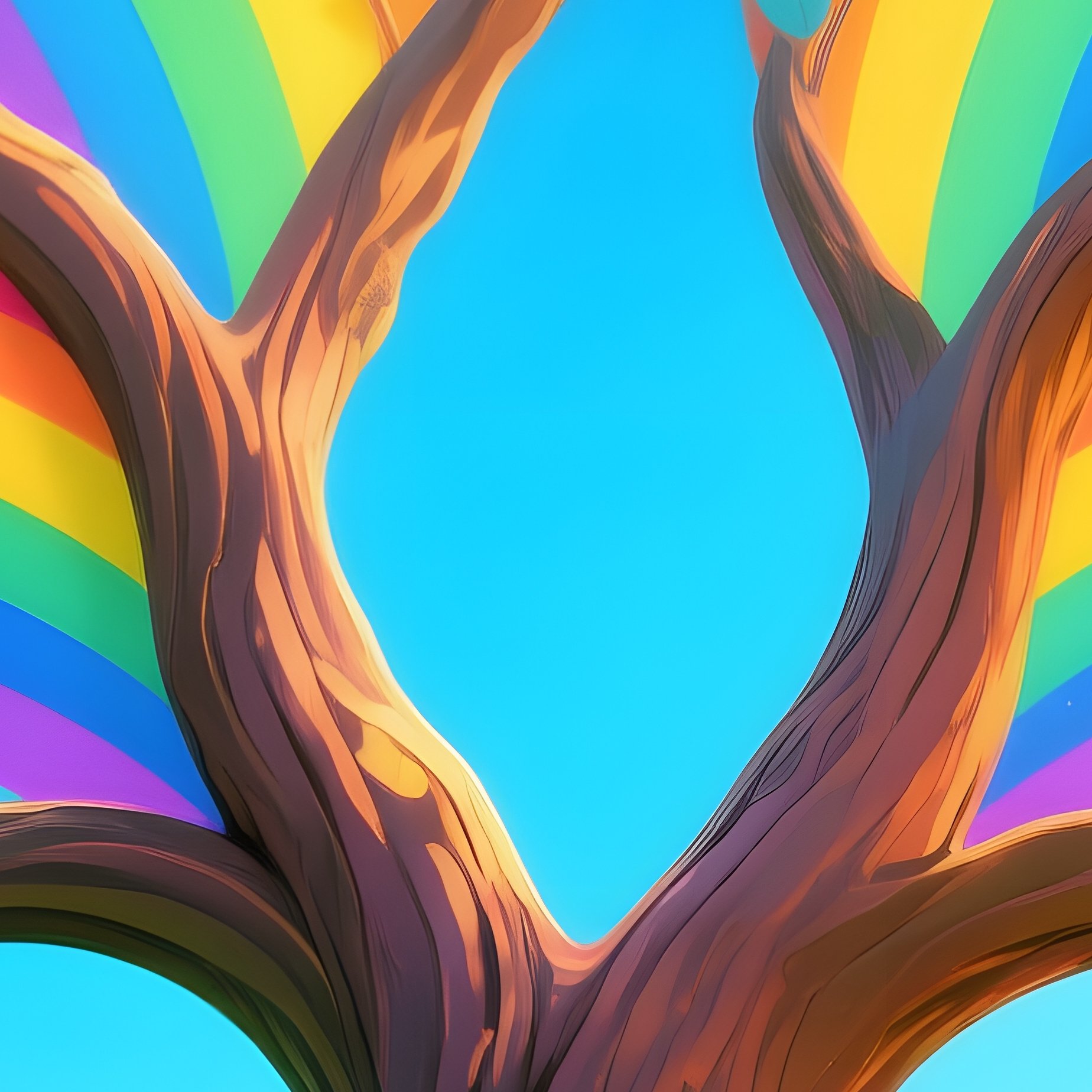 A Stylized Tree With Colorful Leaves Tree Colorful - Full Resolution Quality Preview