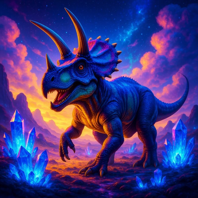 A Styracosaurus In A Fantasy Setting