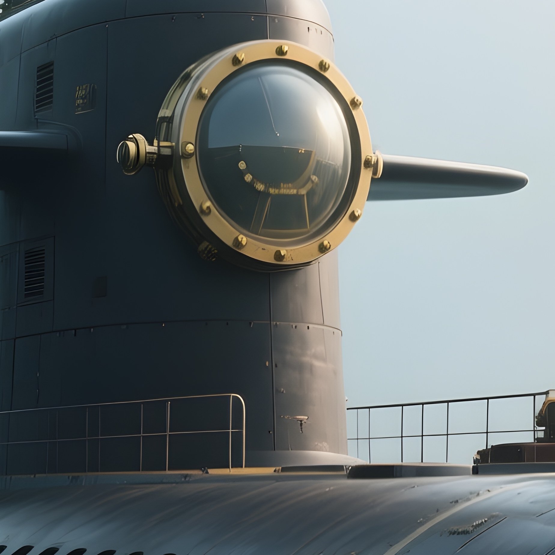 A Submarine Traveling Submerged With Periscope Raised - Full Resolution Quality Preview