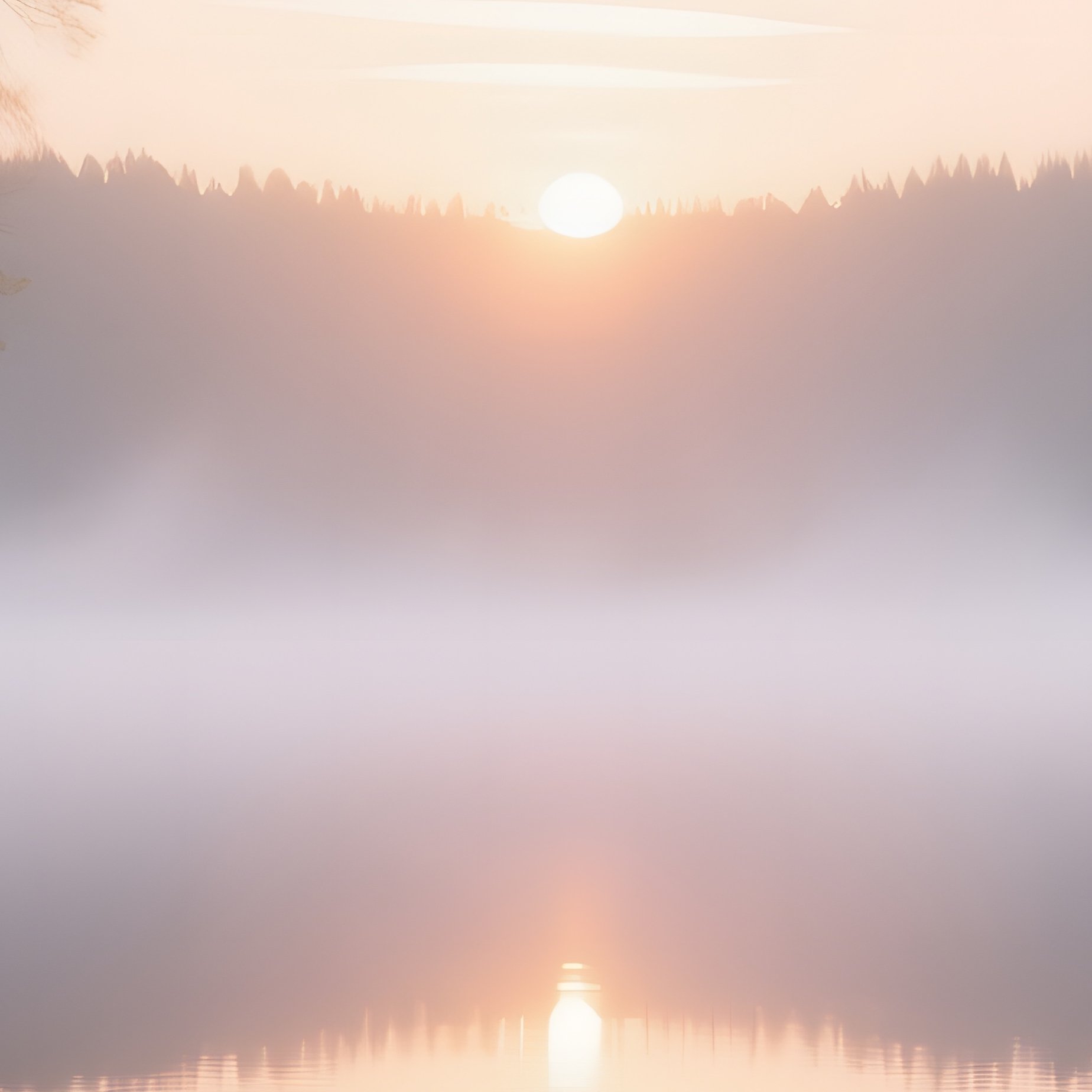 A Sunrise Over An Enchanted Lake Surrounded By Silver‑Barked Trees, Their Reflections Forming - Full Resolution Quality Preview