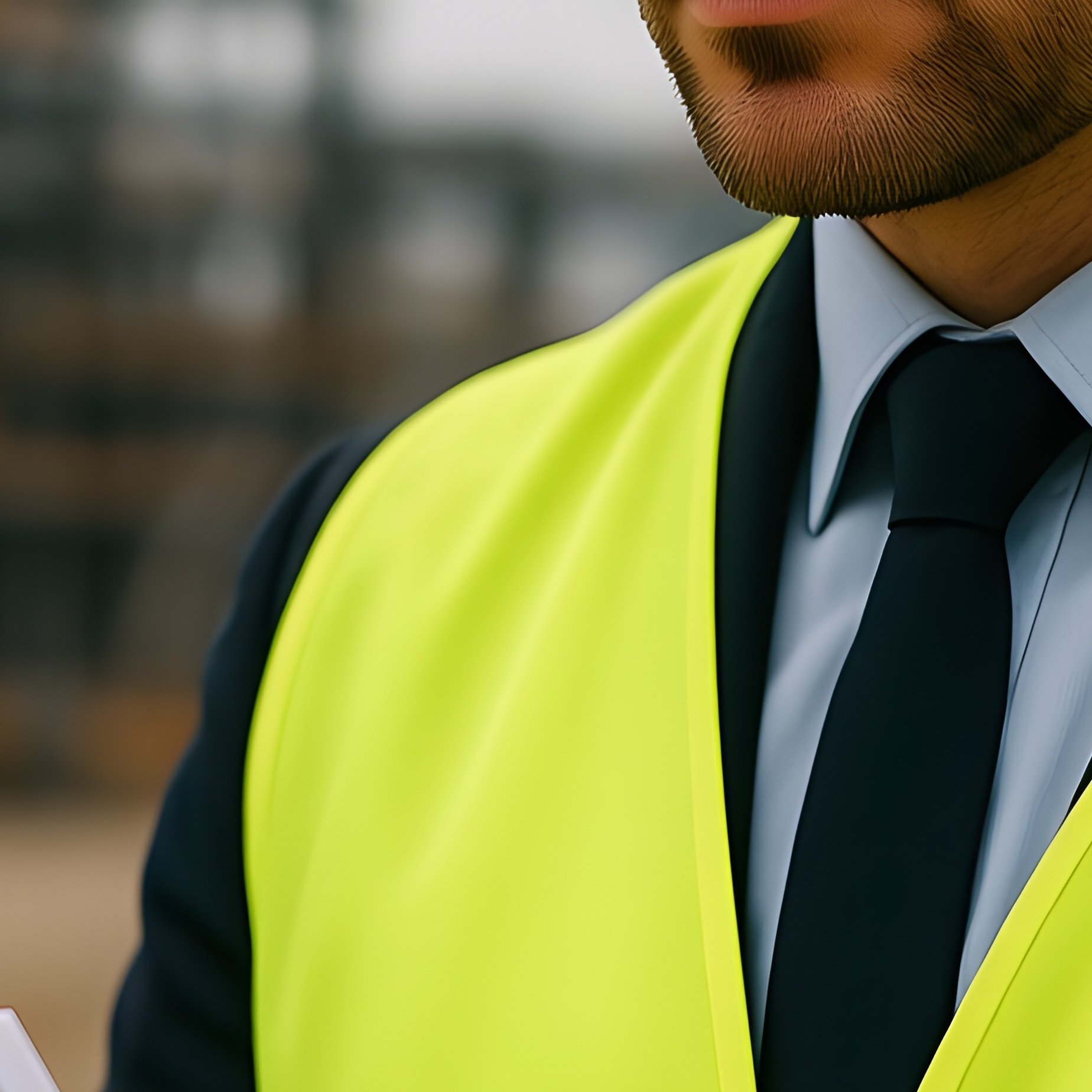A Supervisor Checking Site Safety With A Checklist - Full Resolution Quality Preview