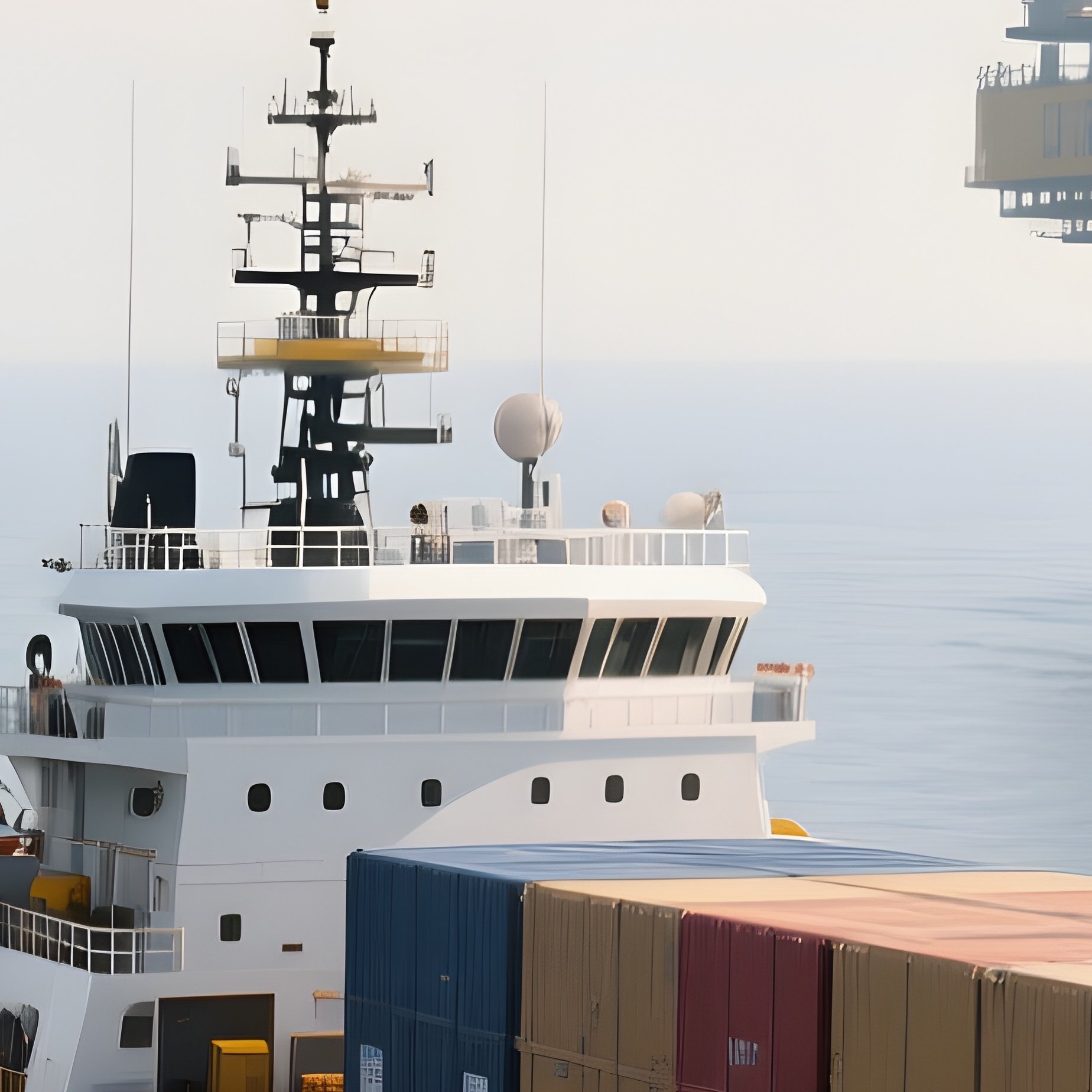 A Supply Craft Shuttling Between Remote Offshore Rigs - Full Resolution Quality Preview