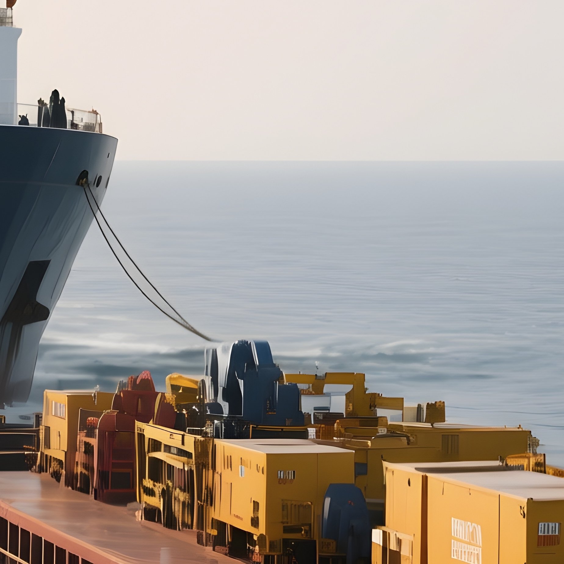 A Support Vessel Towing Equipment Barges Offshore - Full Resolution Quality Preview