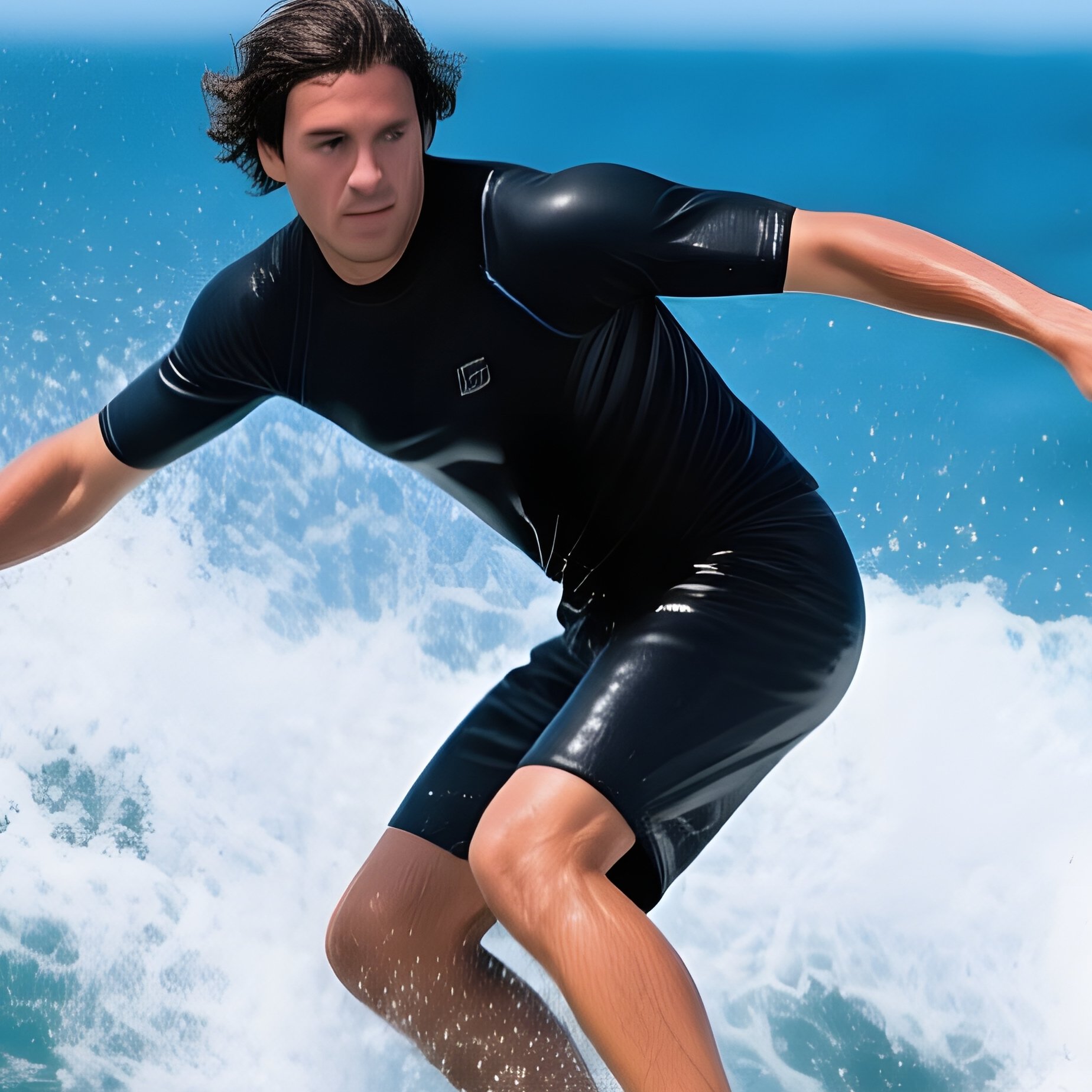 A Surfer Riding A Wave Surfing Ocean - Full Resolution Quality Preview