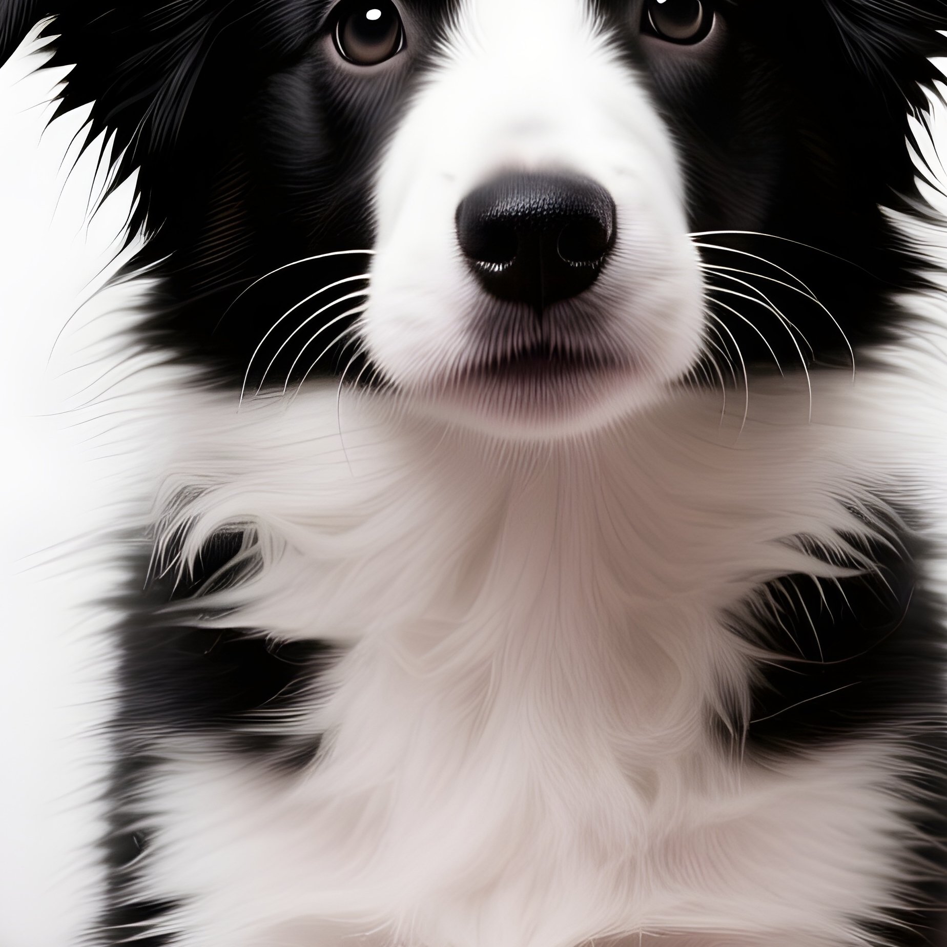 A Surreal Border Collar Puppy With Abstract Elements - Full Resolution Quality Preview