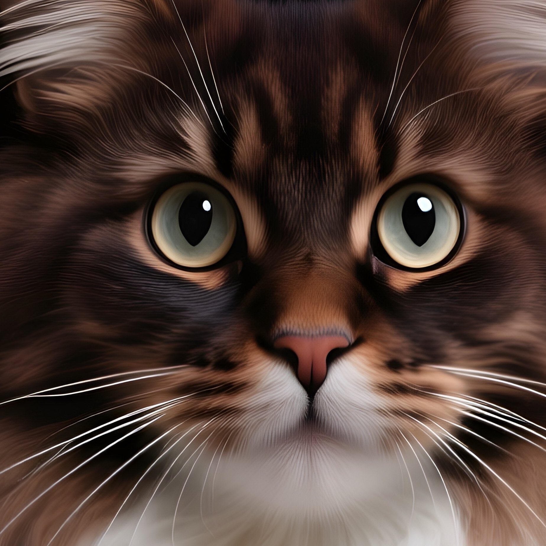 A Surreal Scene Of A Cat Maine Coon Peeping Out From Under Blanket - Full Resolution Quality Preview