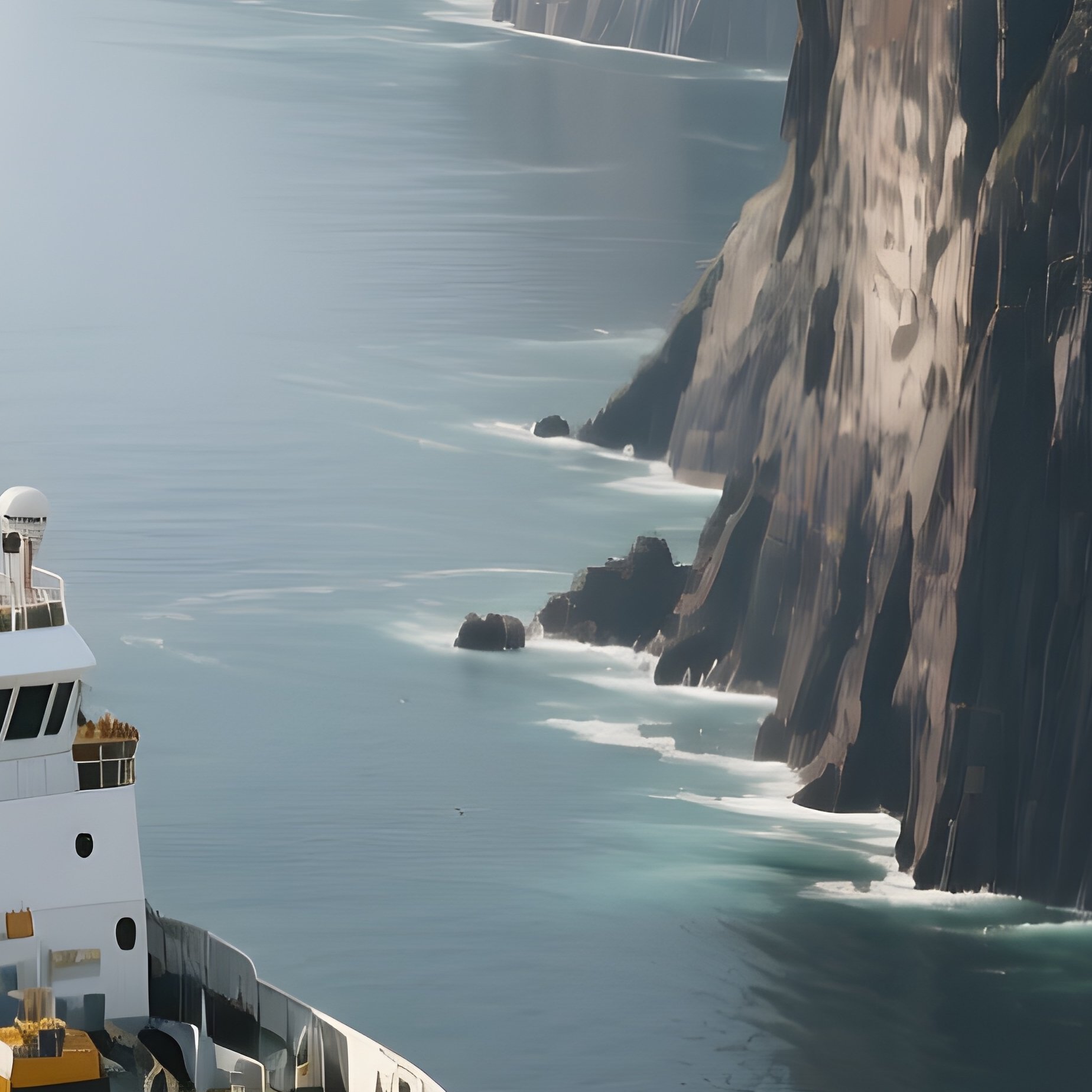 A Survey Ship Drifting Near A Continental Shelf Drop Off - Full Resolution Quality Preview
