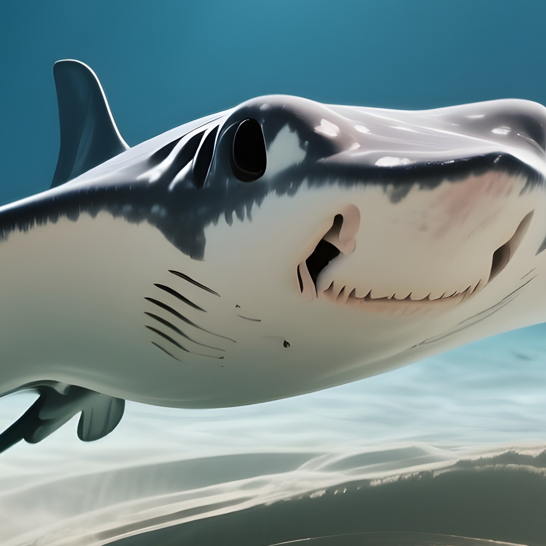 A Swirling Underwater Sand Vortex Created By A Stingray. - Full Resolution Quality Preview