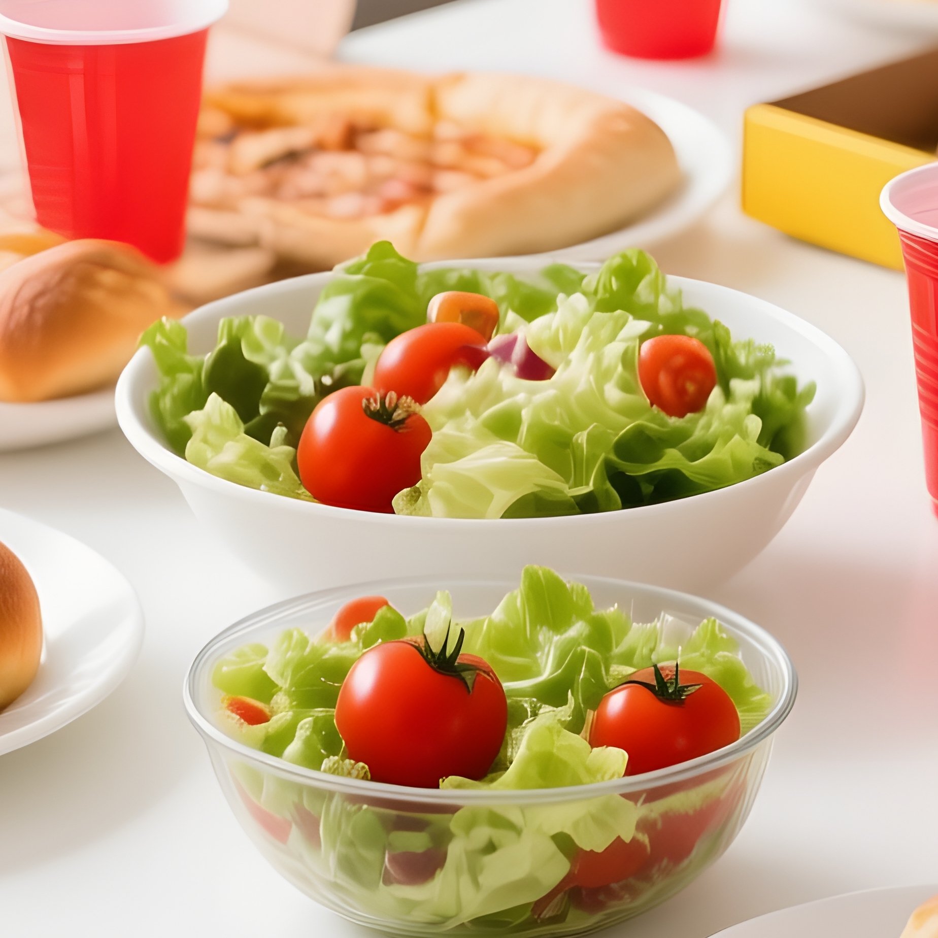 A Table Set For A Casual Meal Or Gathering Food Pizza - Full Resolution Quality Preview