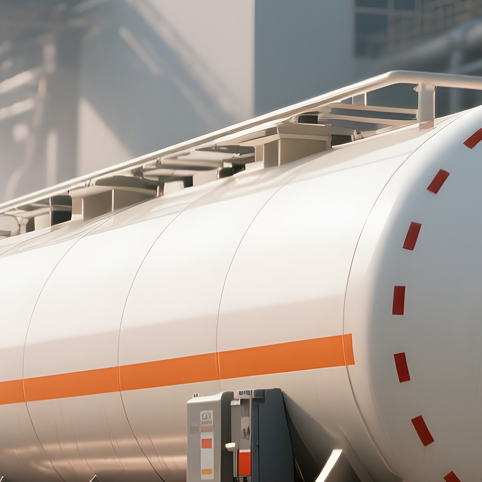 A Tanker Truck Delivering Industrial Liquids To A Factory - Full Resolution Quality Preview