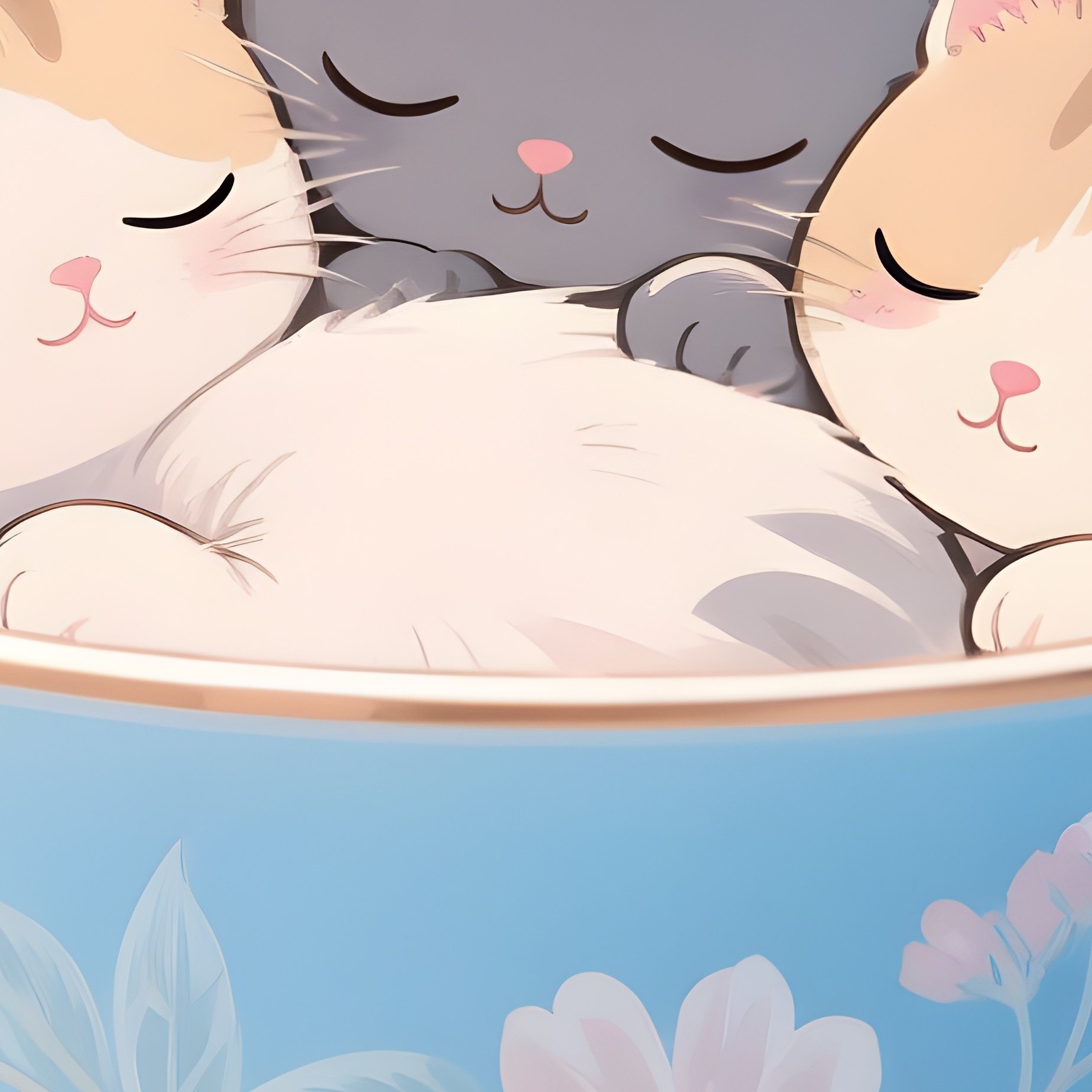 A Teacup Full Of Sleepy Kittens Instead Of Tea 1 - Full Resolution Quality Preview
