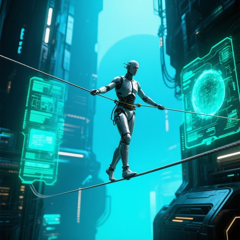 A Tightrope Walker Balancing Gracefully High Above The Crowd 2