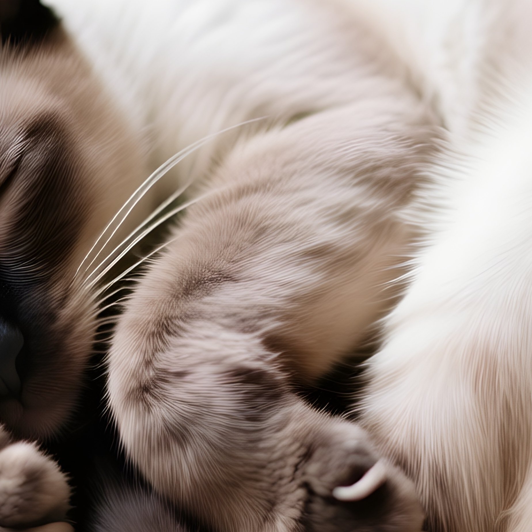 A Tonkinese Cat In Loaf Position On A Cushion - Full Resolution Quality Preview