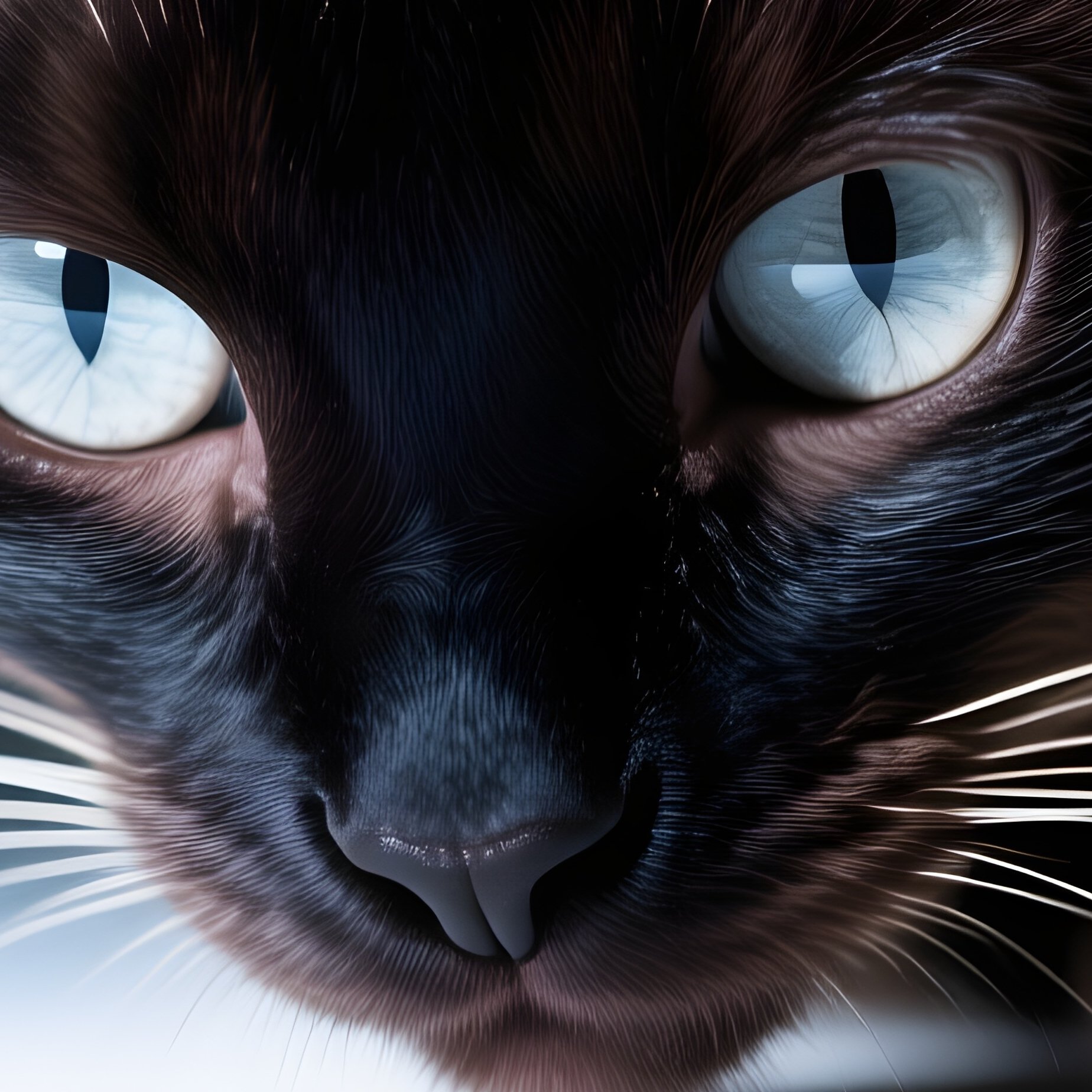 A Tonkinese Cat Staring Intensely At A Light Reflection - Full Resolution Quality Preview