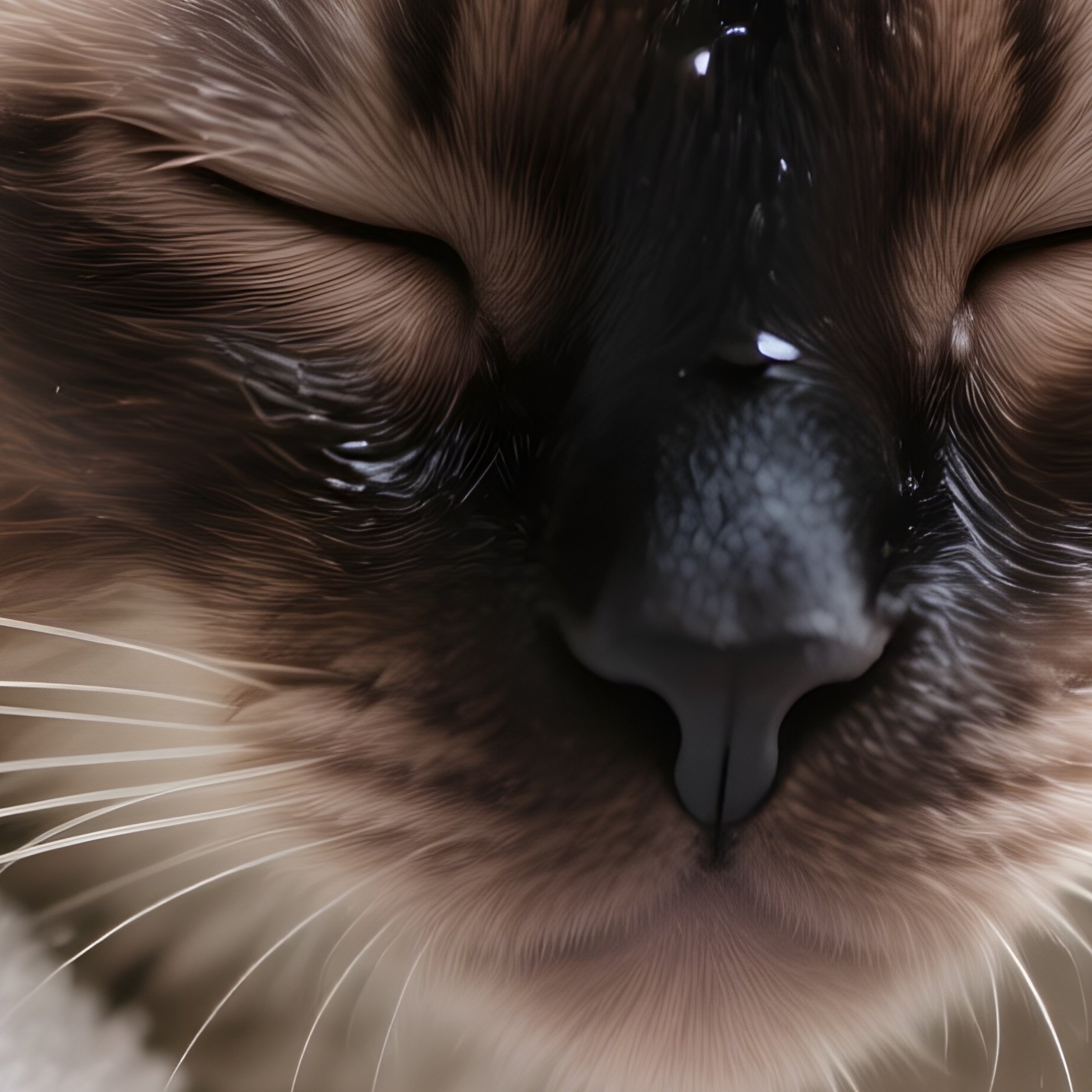 A Tonkinese Cat Wrapped In A Towel After Bath - Full Resolution Quality Preview